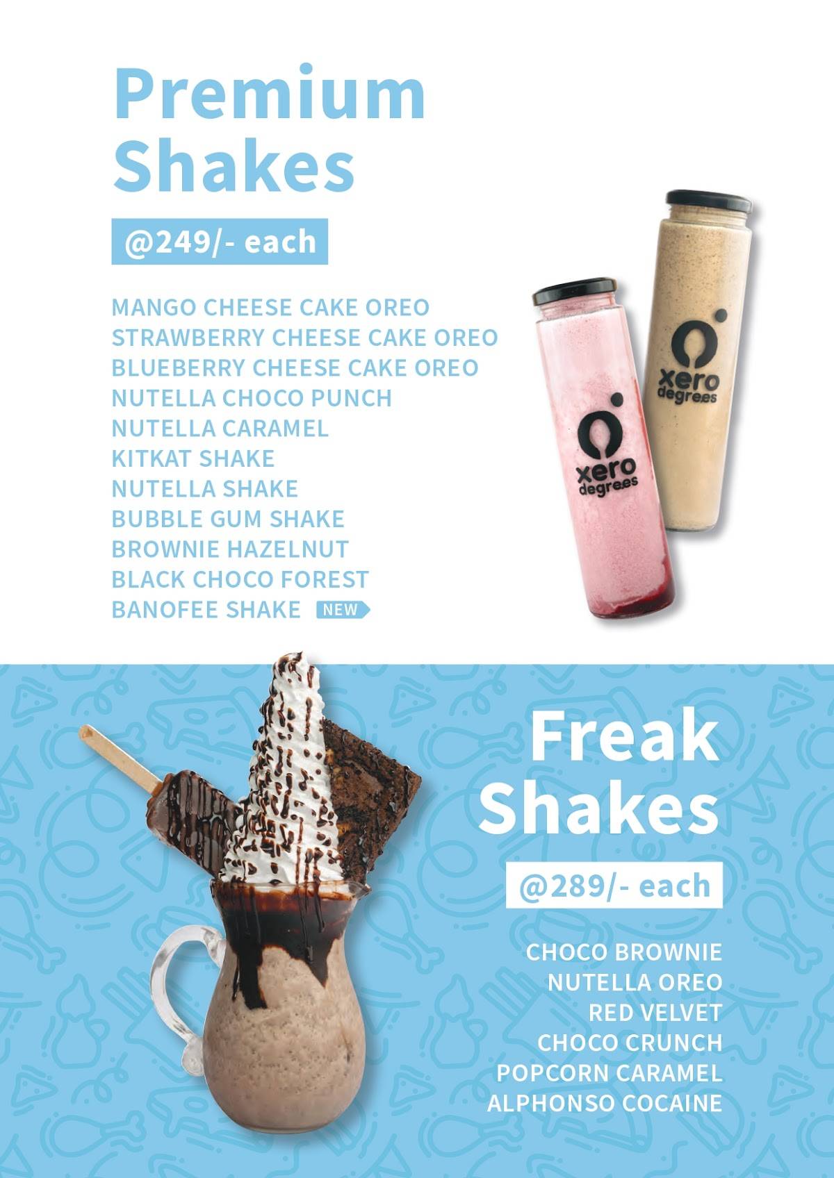 Xero degrees rohini menu