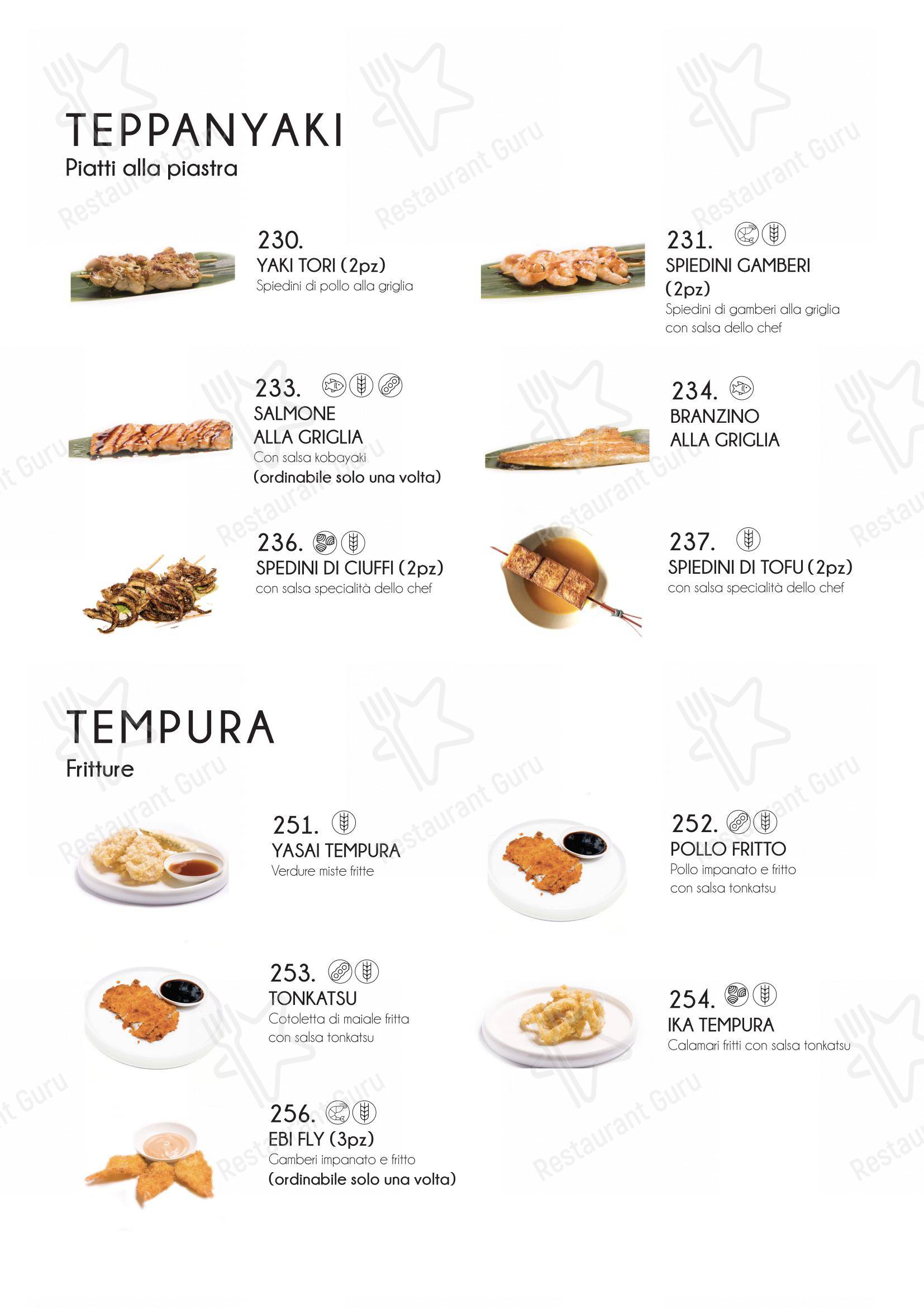 Yama Sushi Experience in Genova - Menu