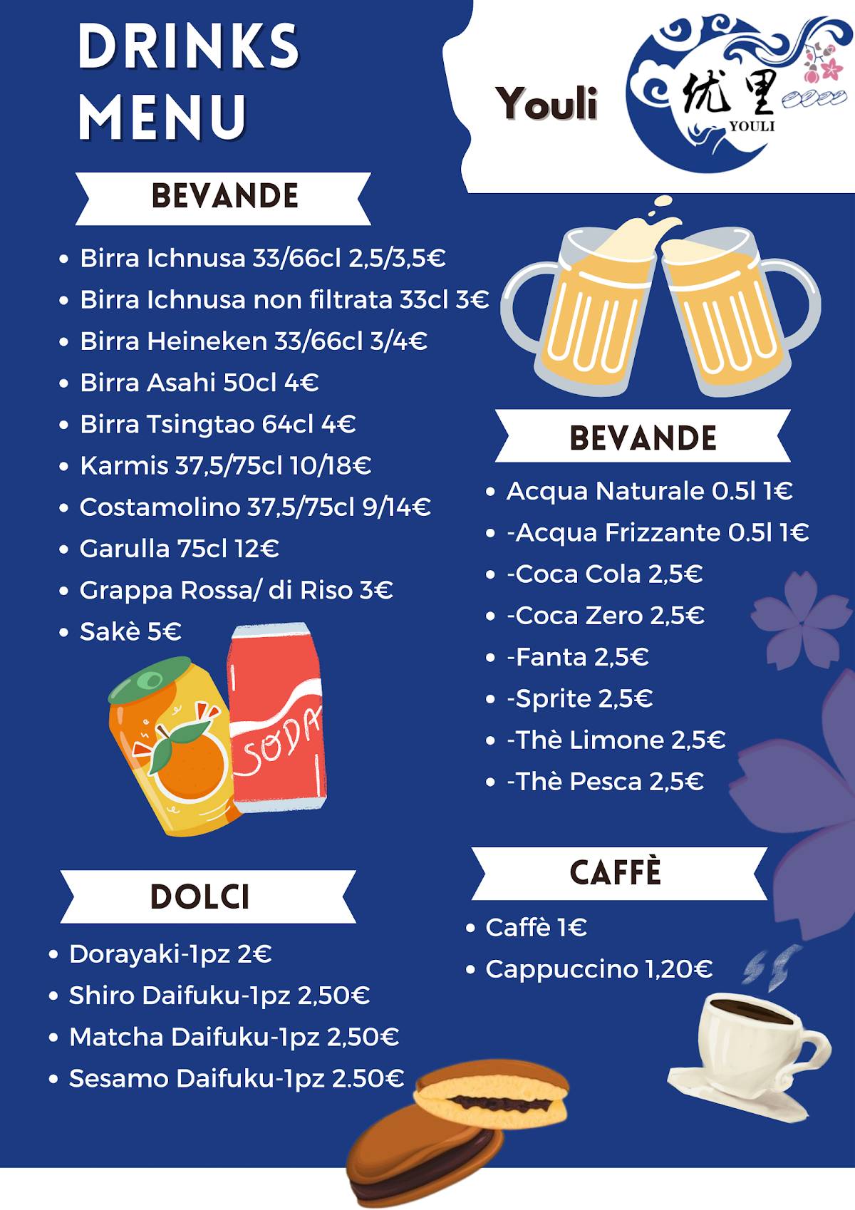 Menu di YouLi Sushi 