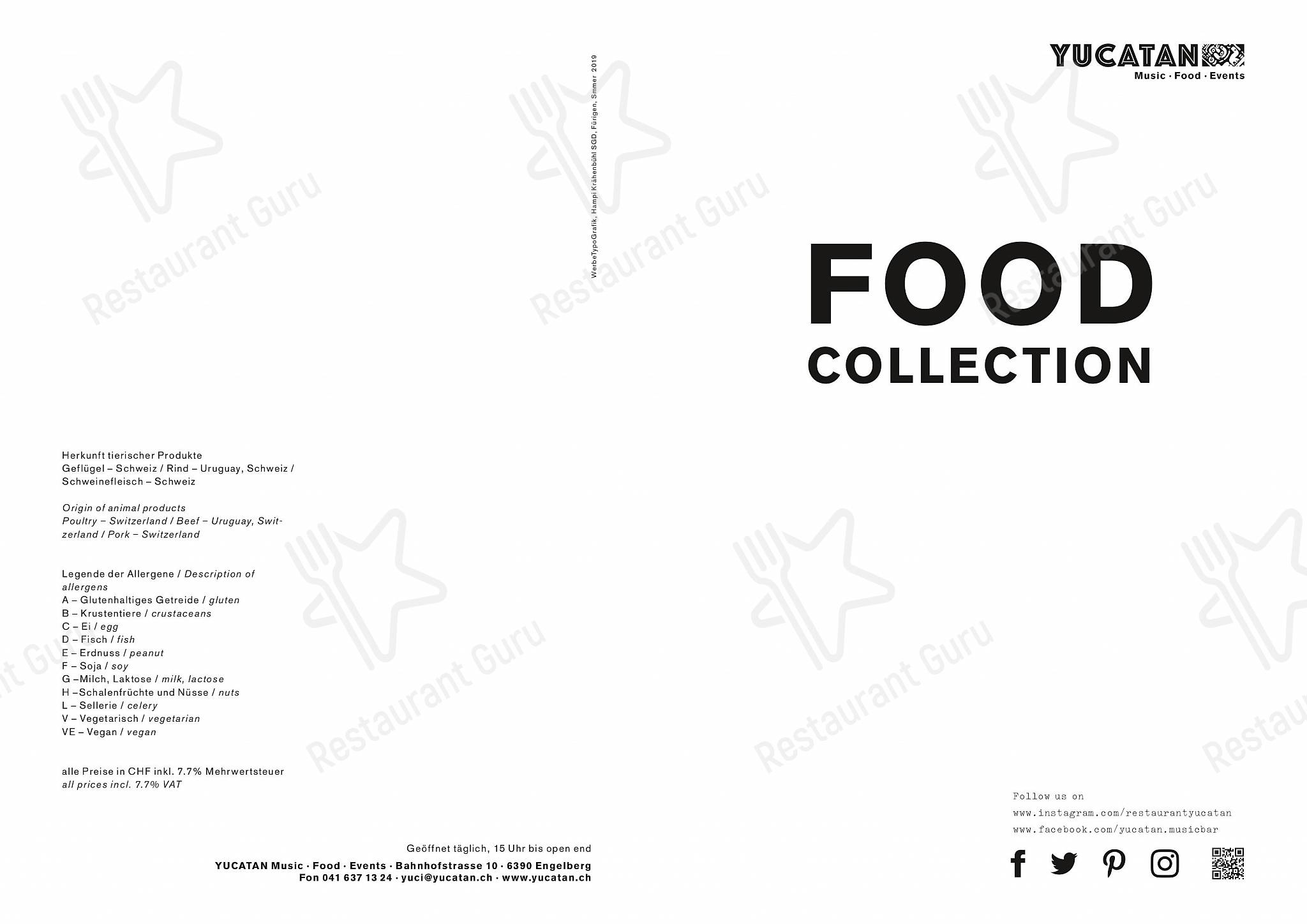 Menu di Yucatan Kitchen&Bar - Lunch Menu