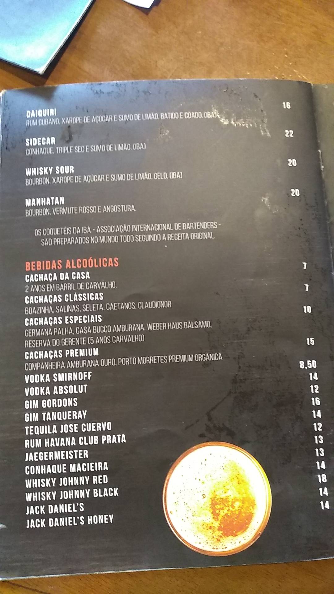 Bar Zépelin cardápio