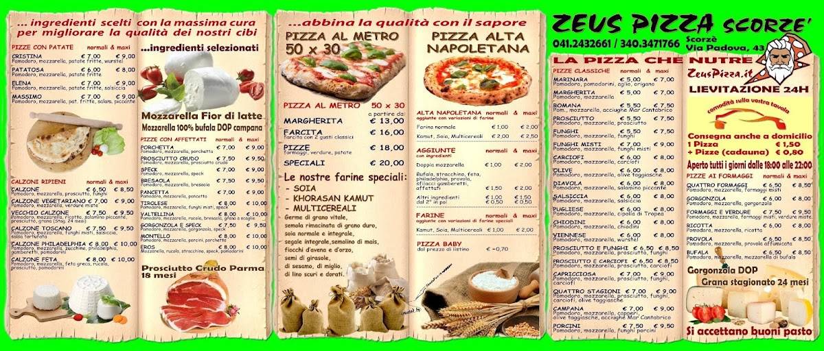 Menu di Zeus Pizza 