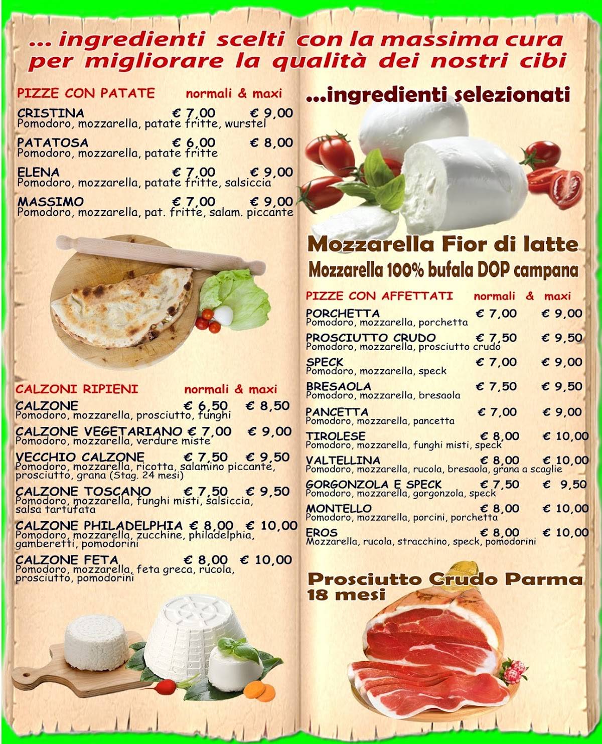 Menu di Zeus Pizza 