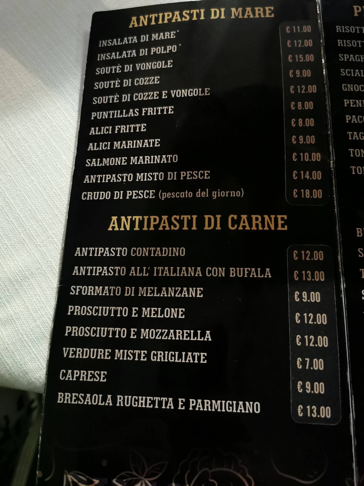Menu di Zucchero E Limone 