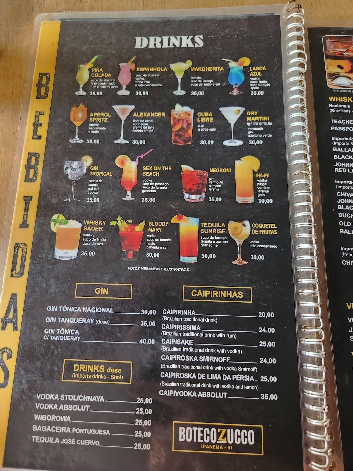 Zucco cardápio