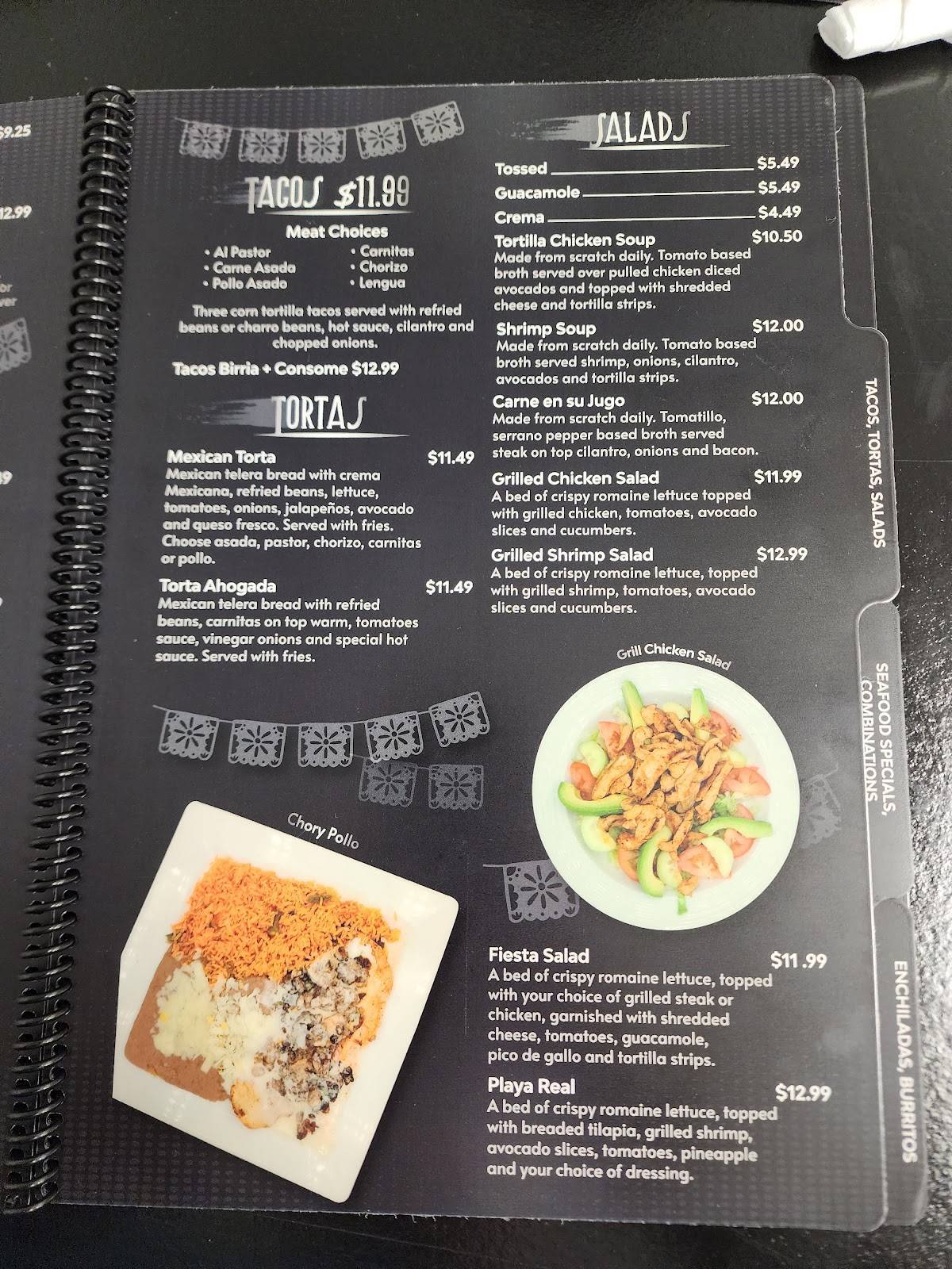 Menu at Ayala's Mexican Restaurant, Clarksville