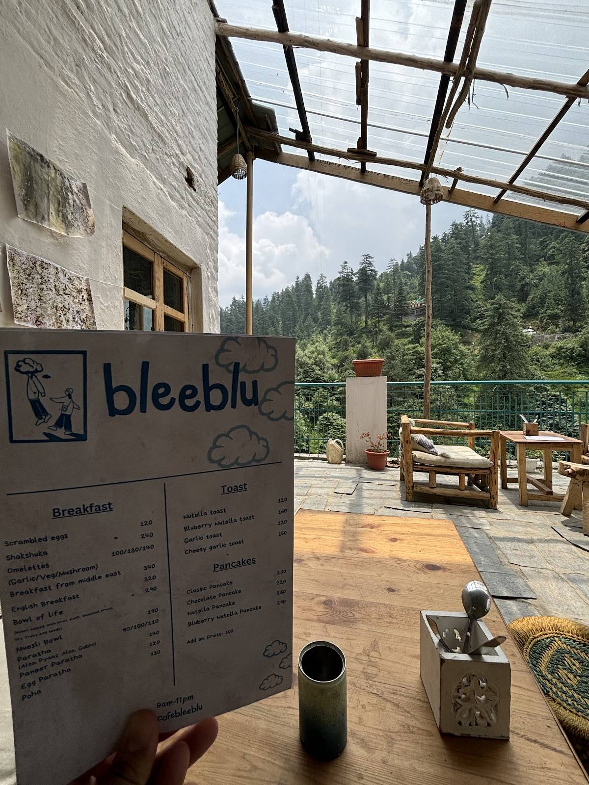 cafe bleeblu menu