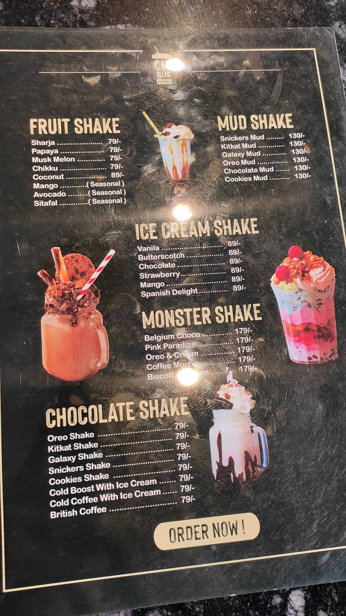 citrus the juicerie menu