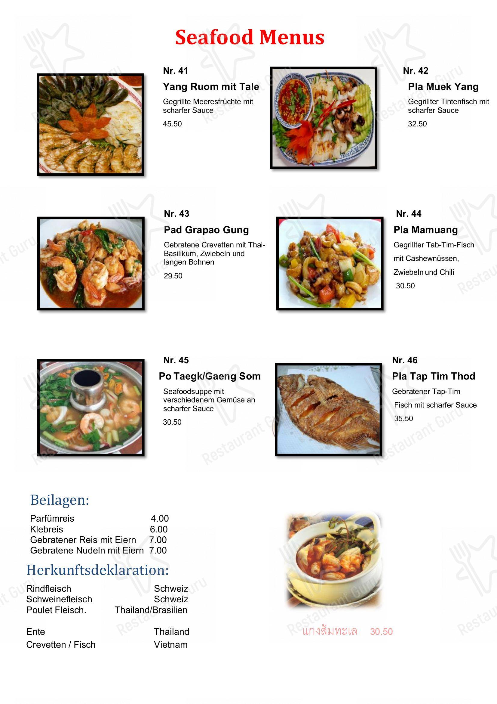 Menu per Roi-Et Thai restaurant ristorante