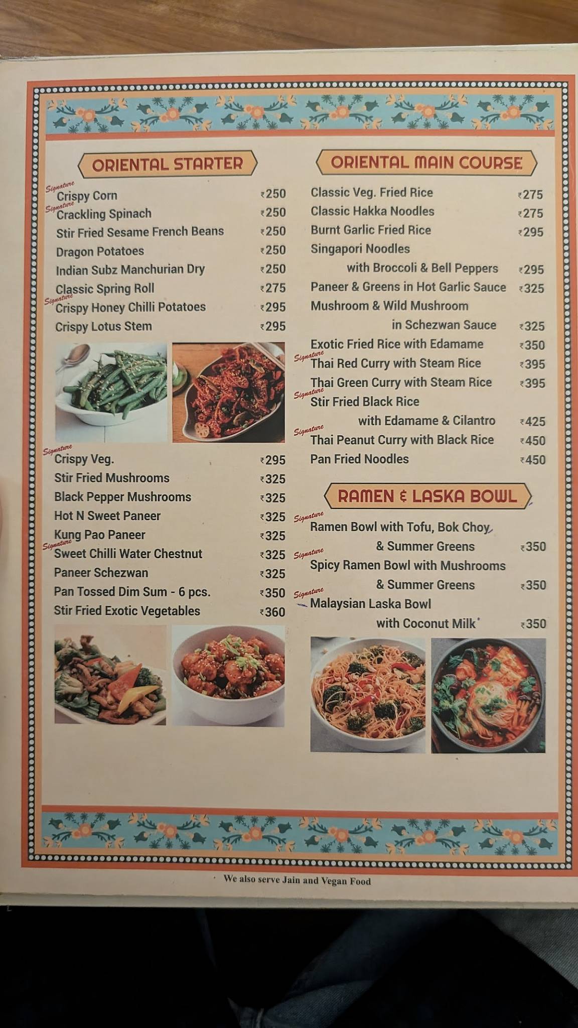 mykonos - Nashik menu