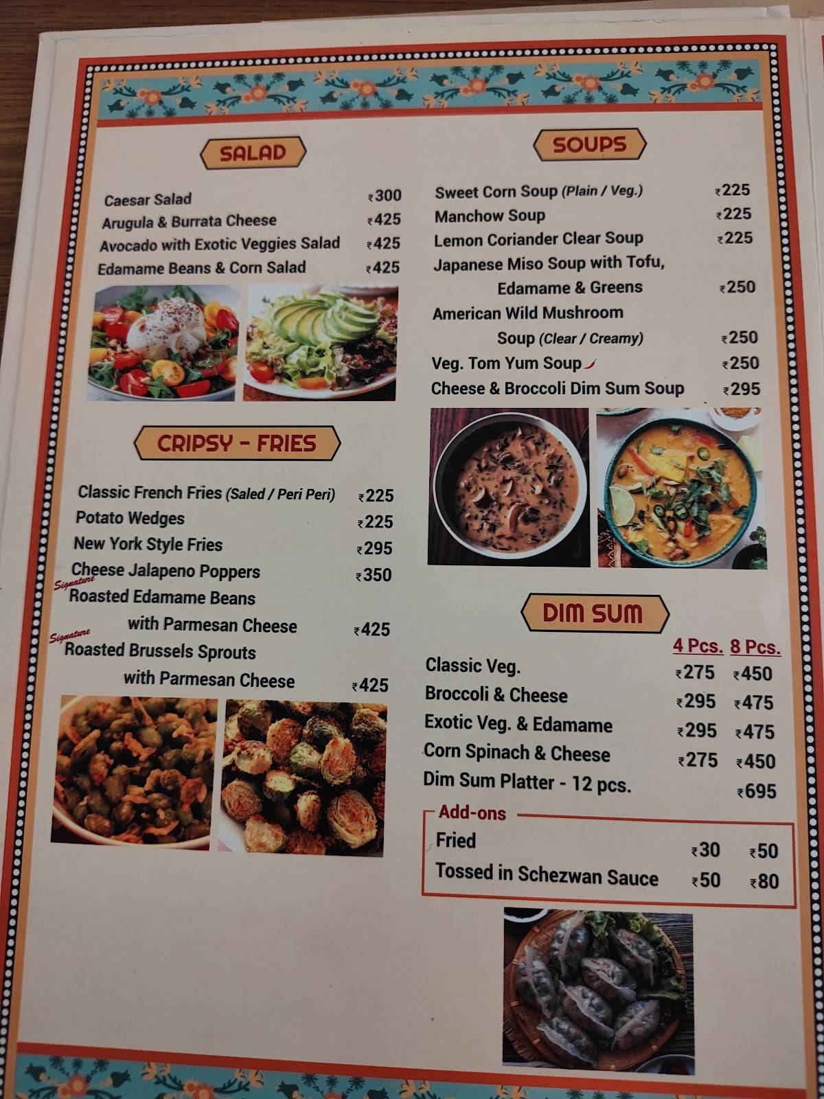 mykonos - Nashik menu