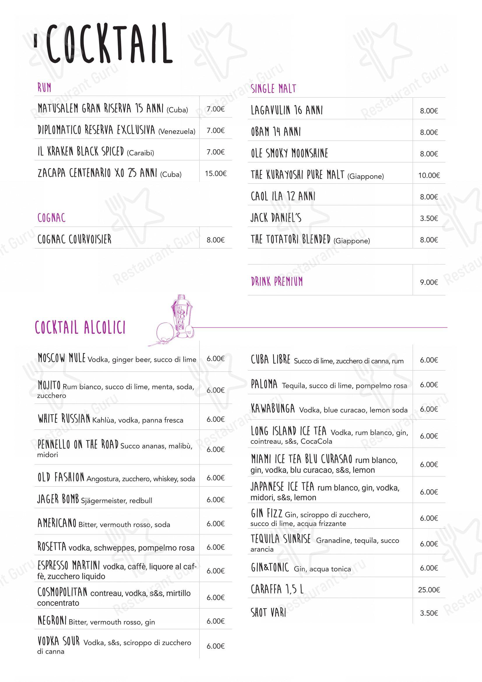 Menu per Bar the Brothers in Grezzana