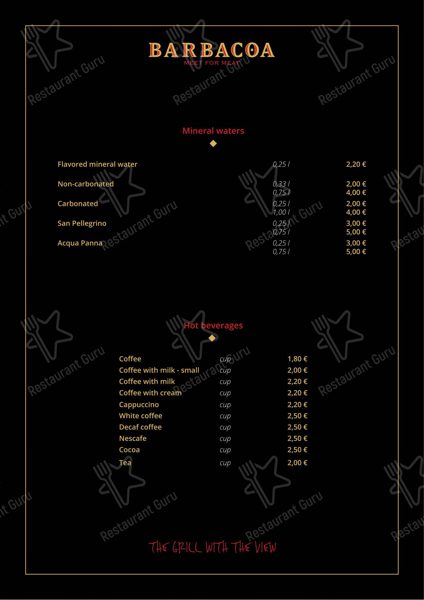Menu bar per Barbacoa in Fiume