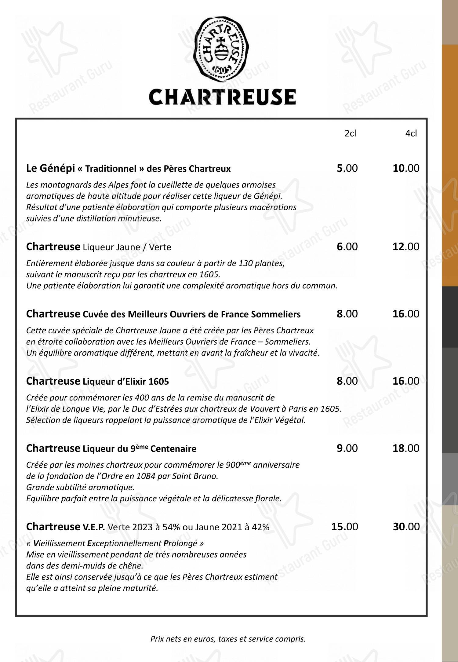 Menu pour Brasserie L'Ouest - Bocuse - Lunch Menu