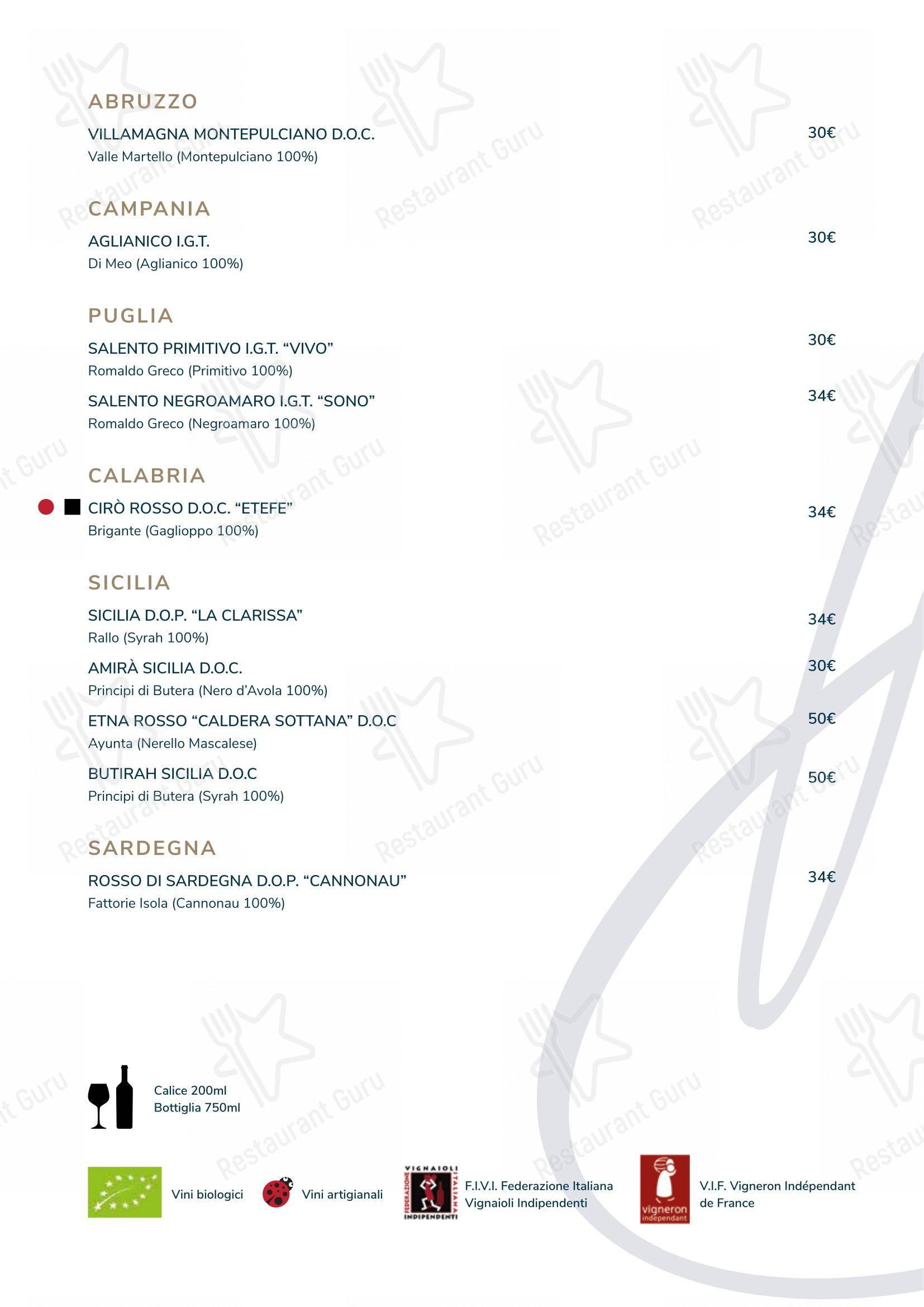 Menu bar per Casa Bi Restaurant in Milano