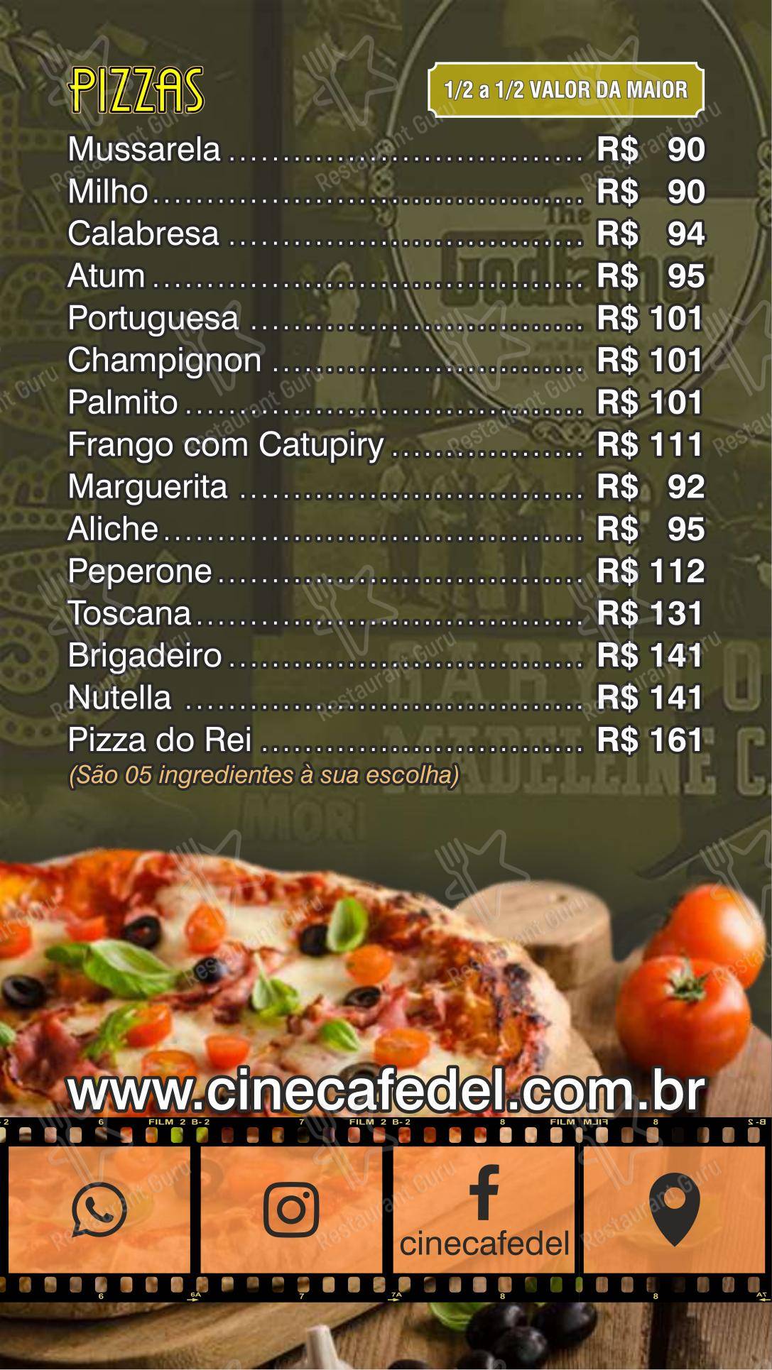 Cine Café Del - Menu