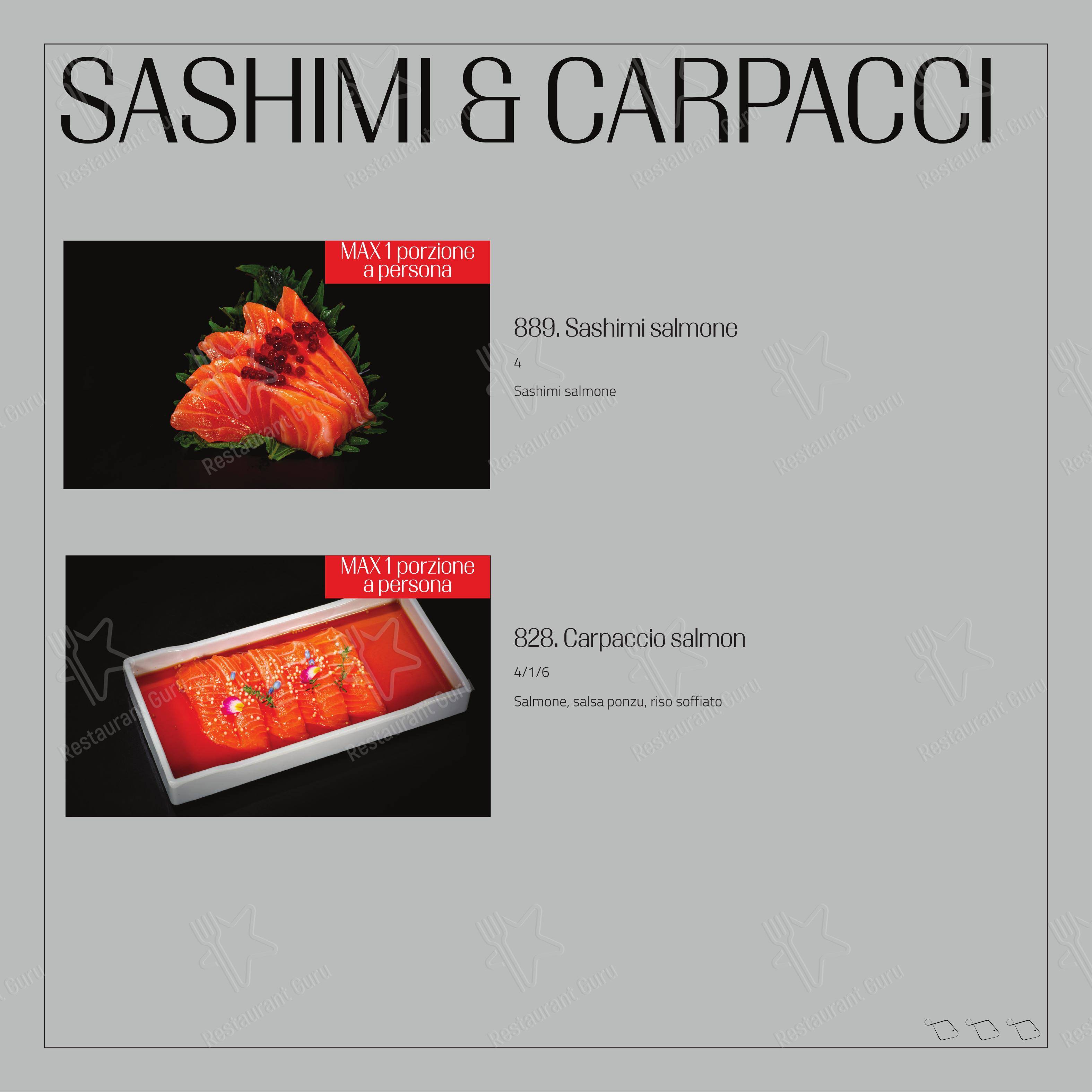 Menu bar per Feel Sushi in Imola