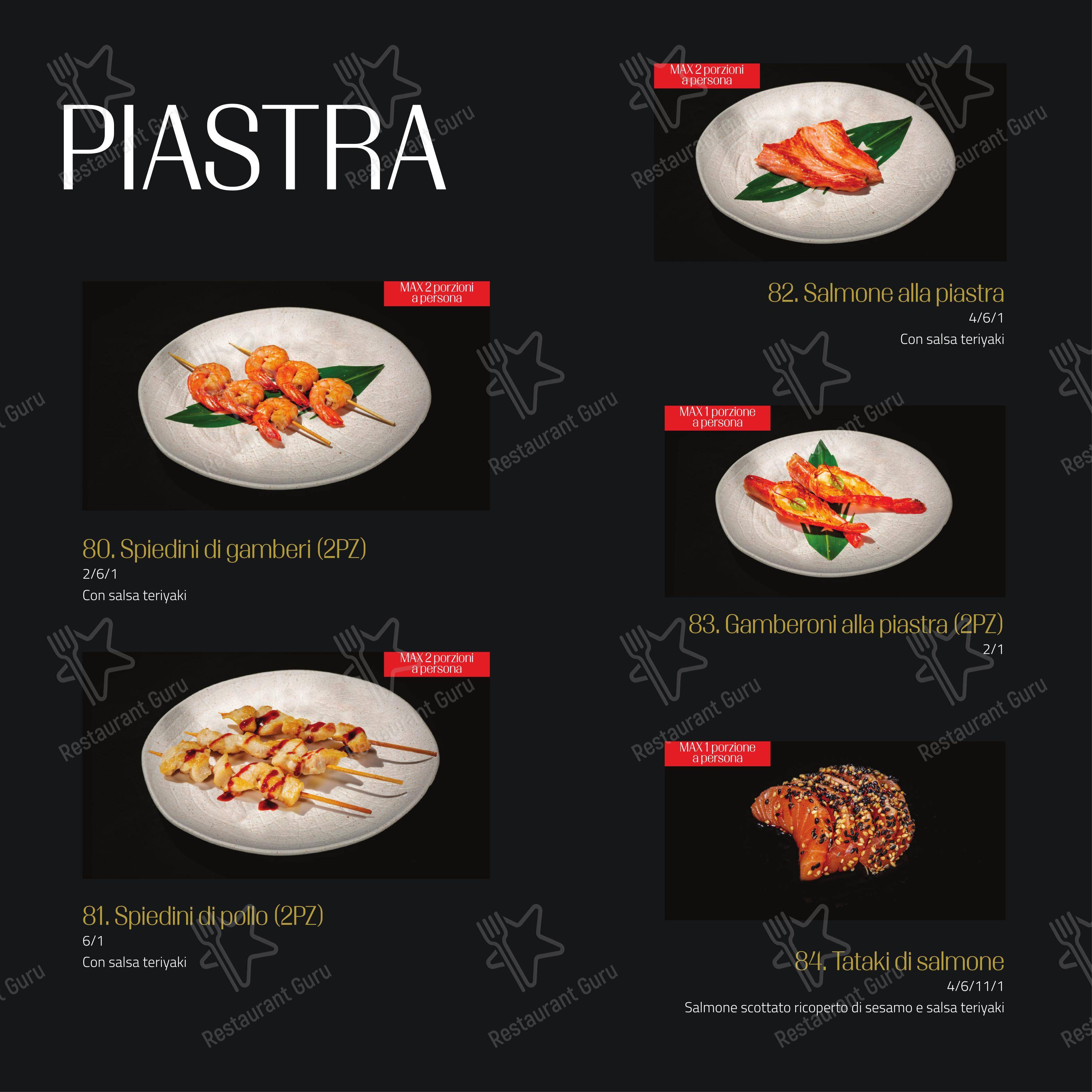 Menu per Feel Sushi ristorante