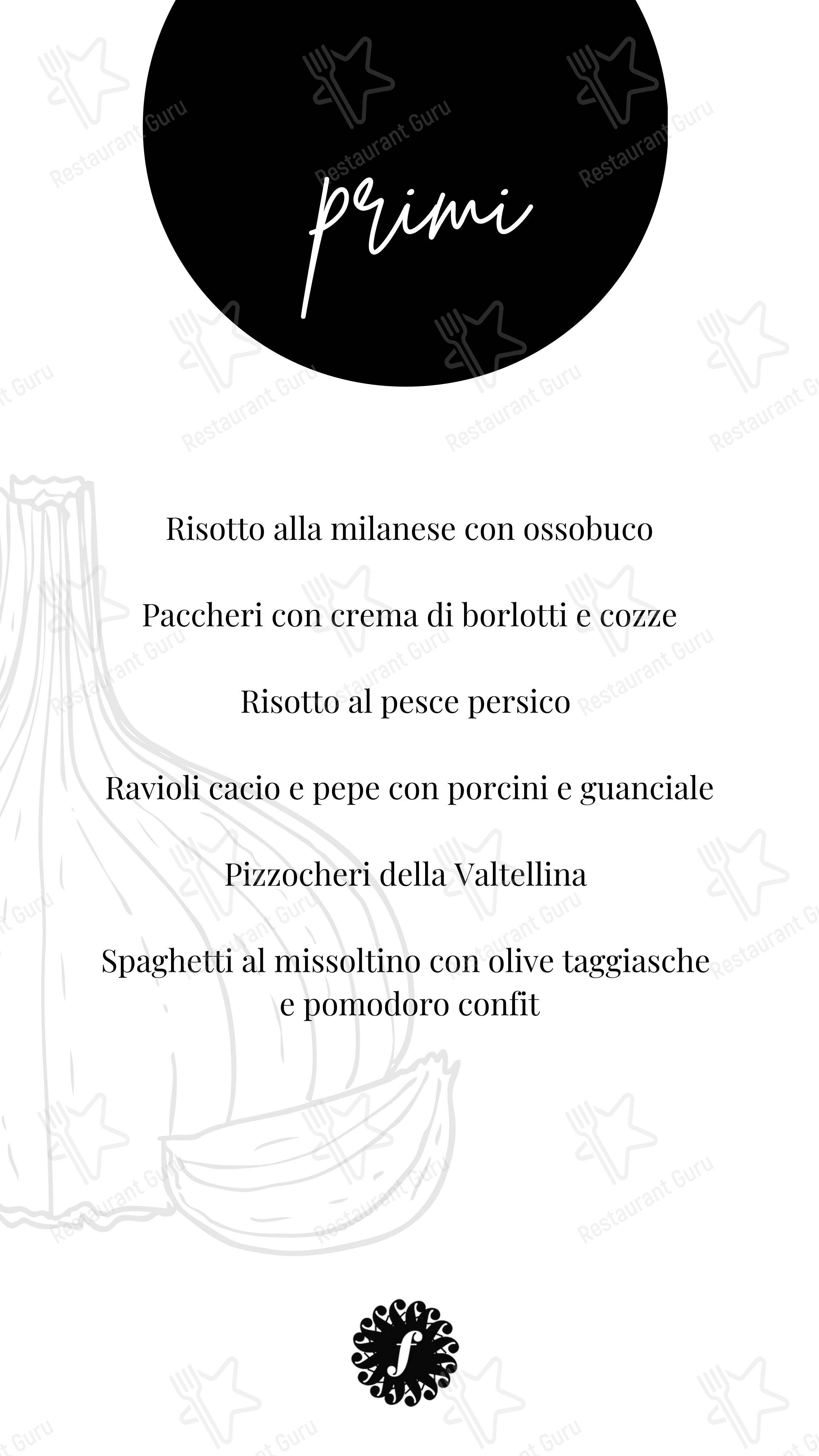 Основное меню per Ristorante Enoteca Frigerio in Lecco