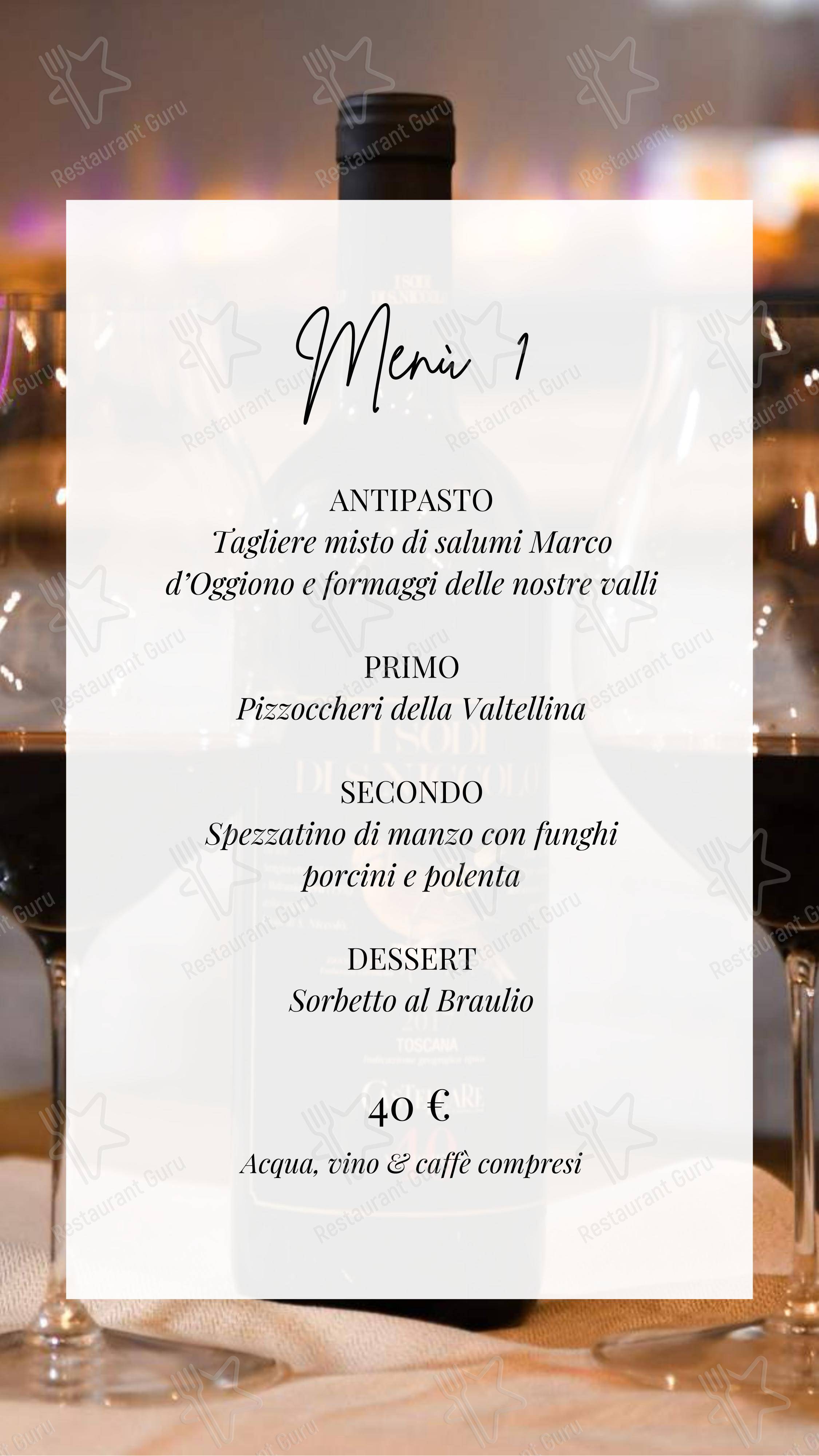 菜单 per Ristorante Enoteca Frigerio ristorante