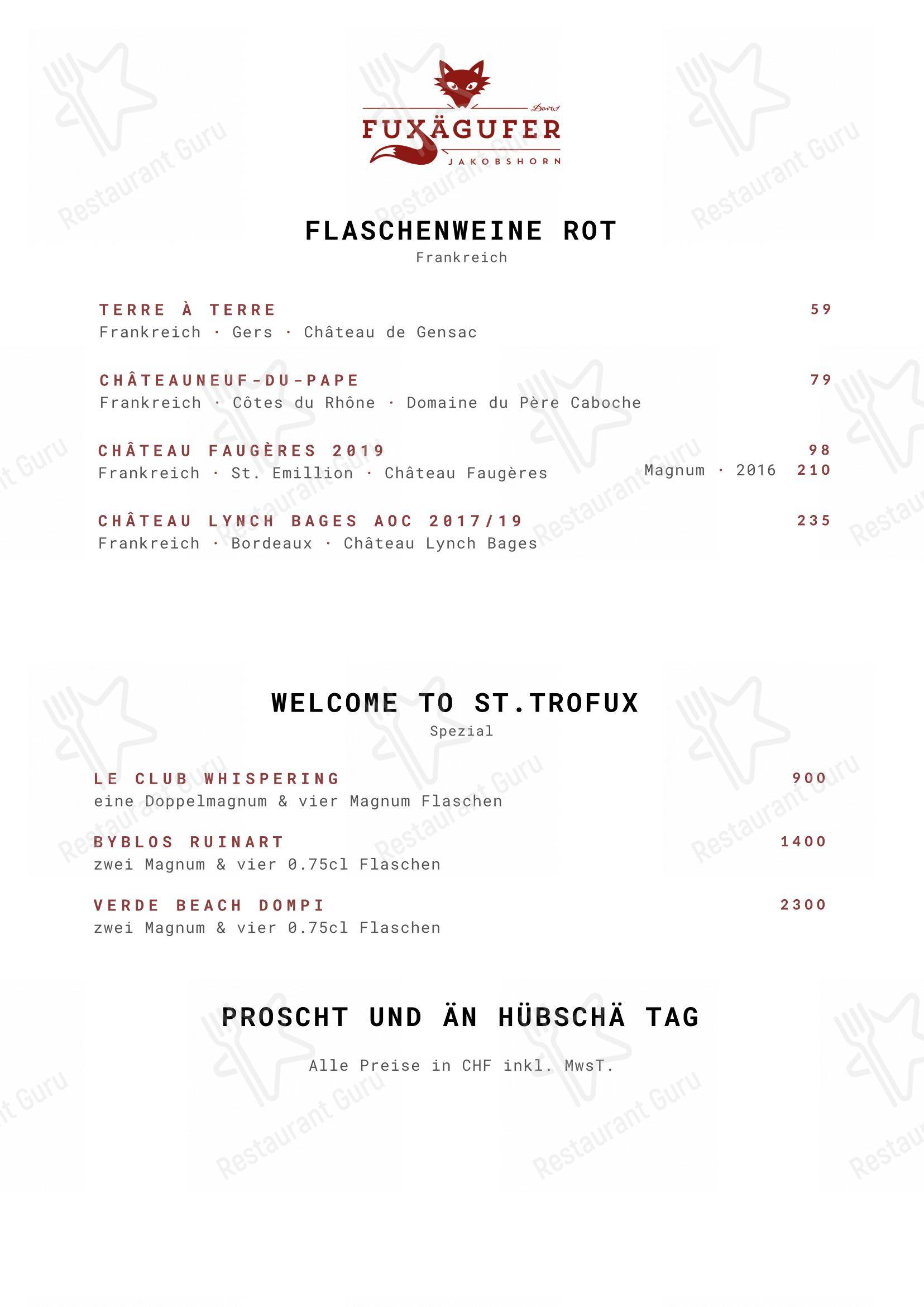 菜单 per Fuxägufer in Davos