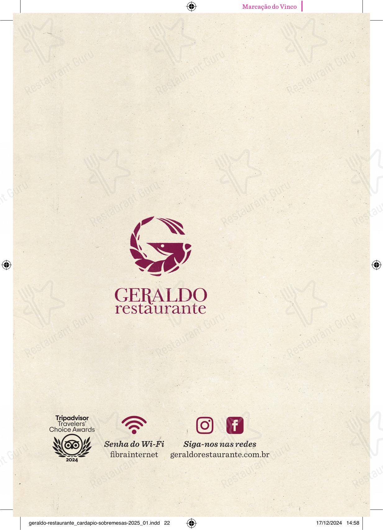 Geraldo Restaurante - Menu