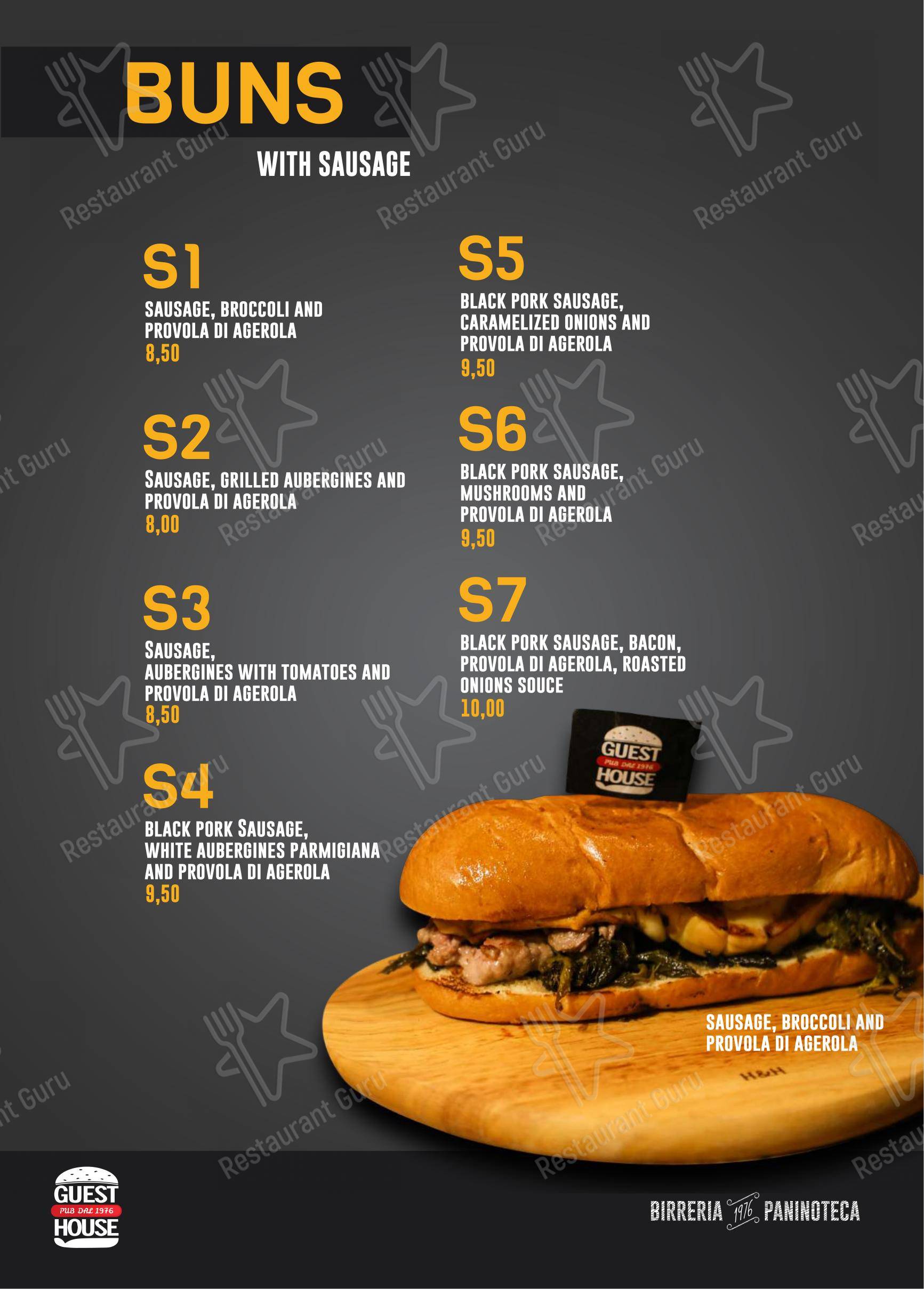 Menu bar pour Guest House Pub pub et bar