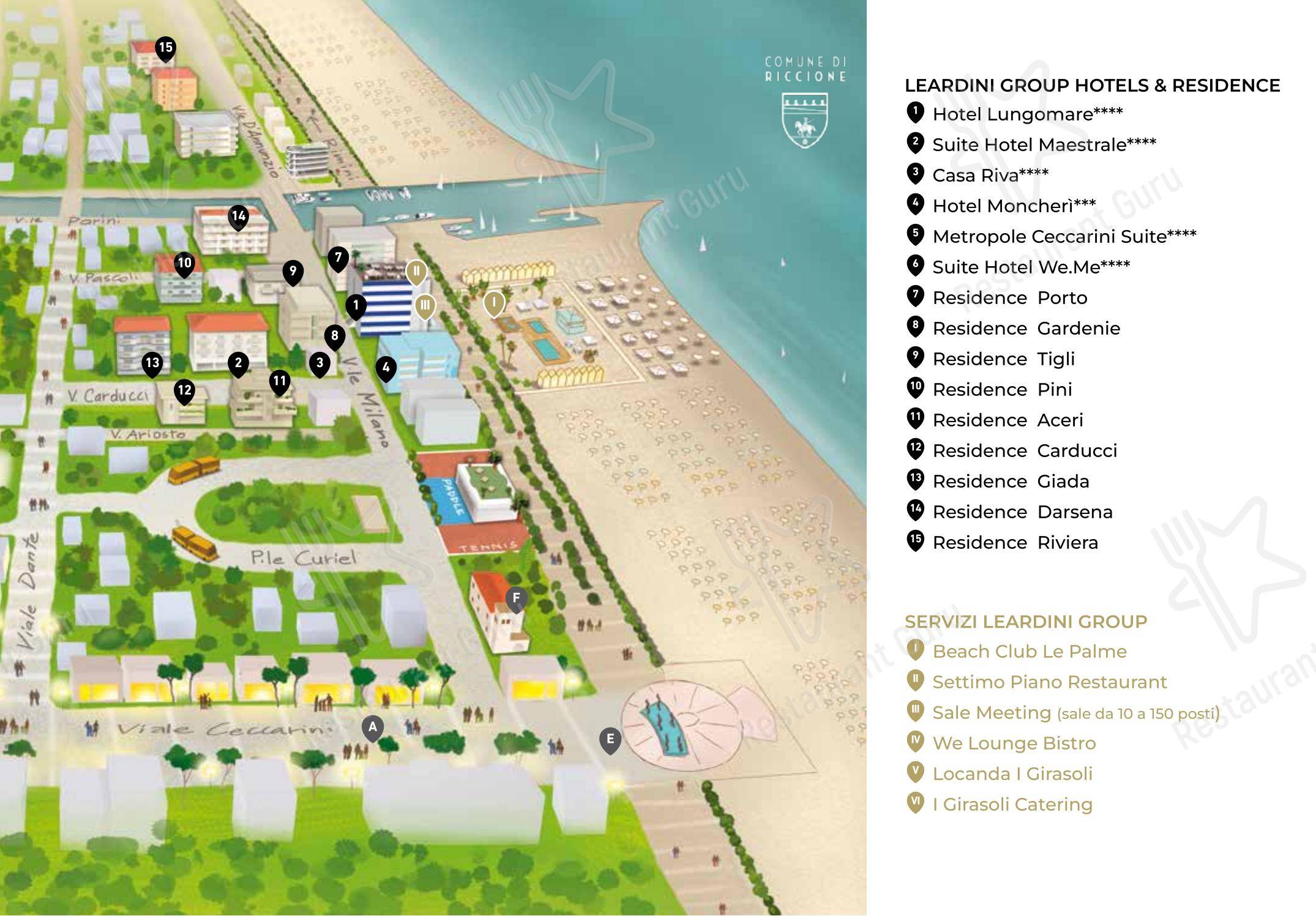 Gustavino in Riccione - Menu
