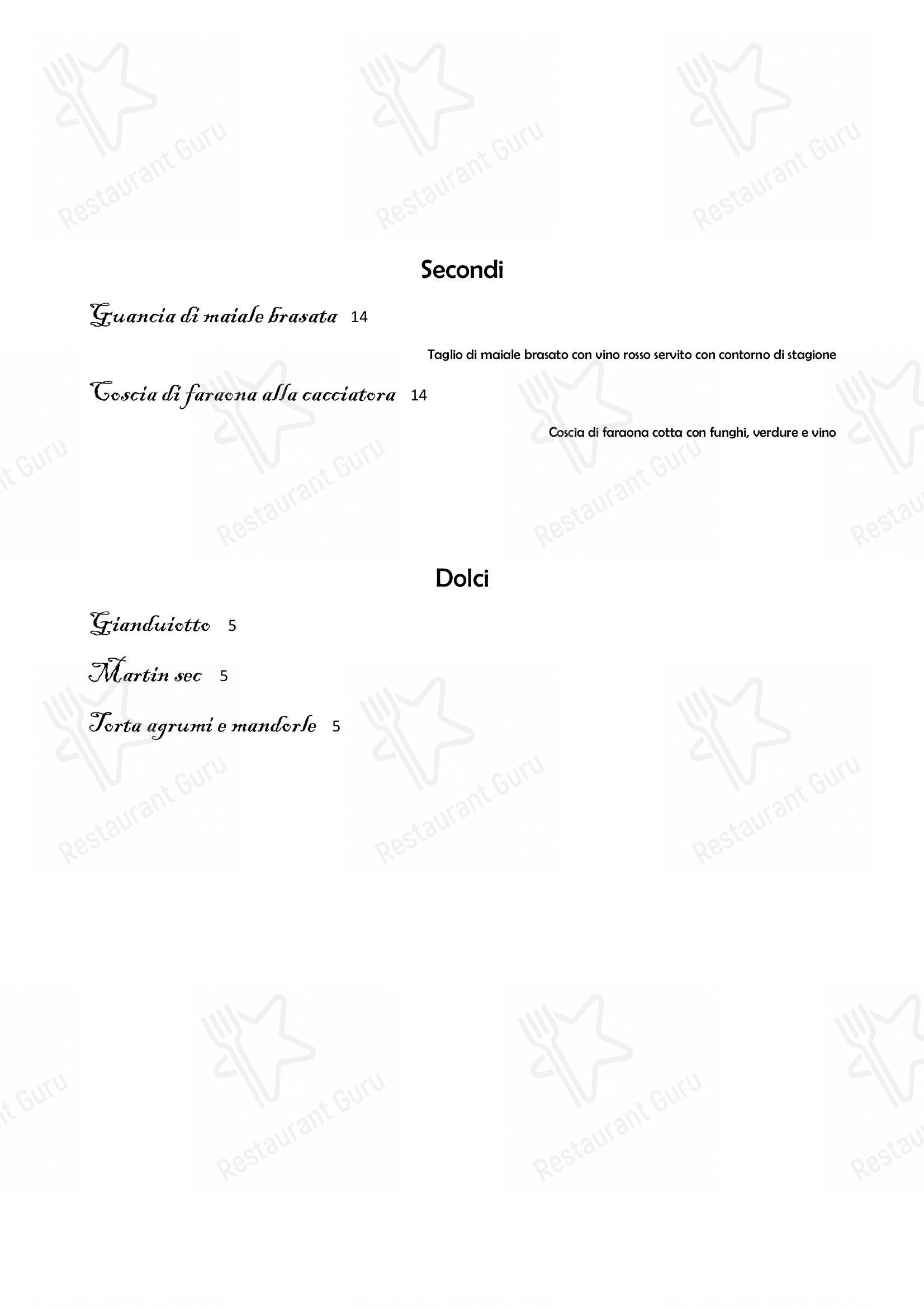 Take out menu per Il Nuovo Zuavo in Cuneo