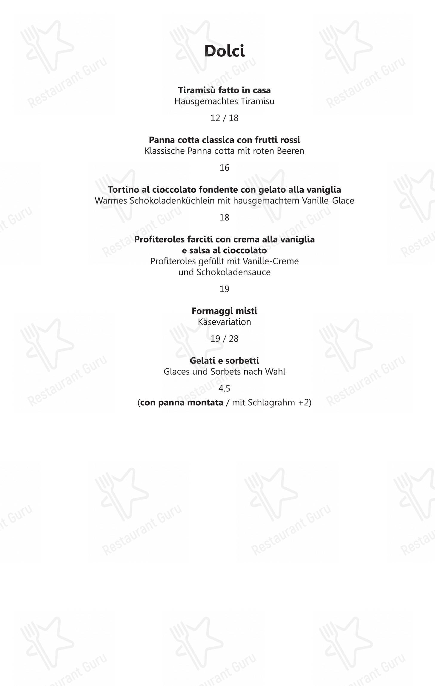 Menu per Klingler's Ristorante Ascona in Ascona