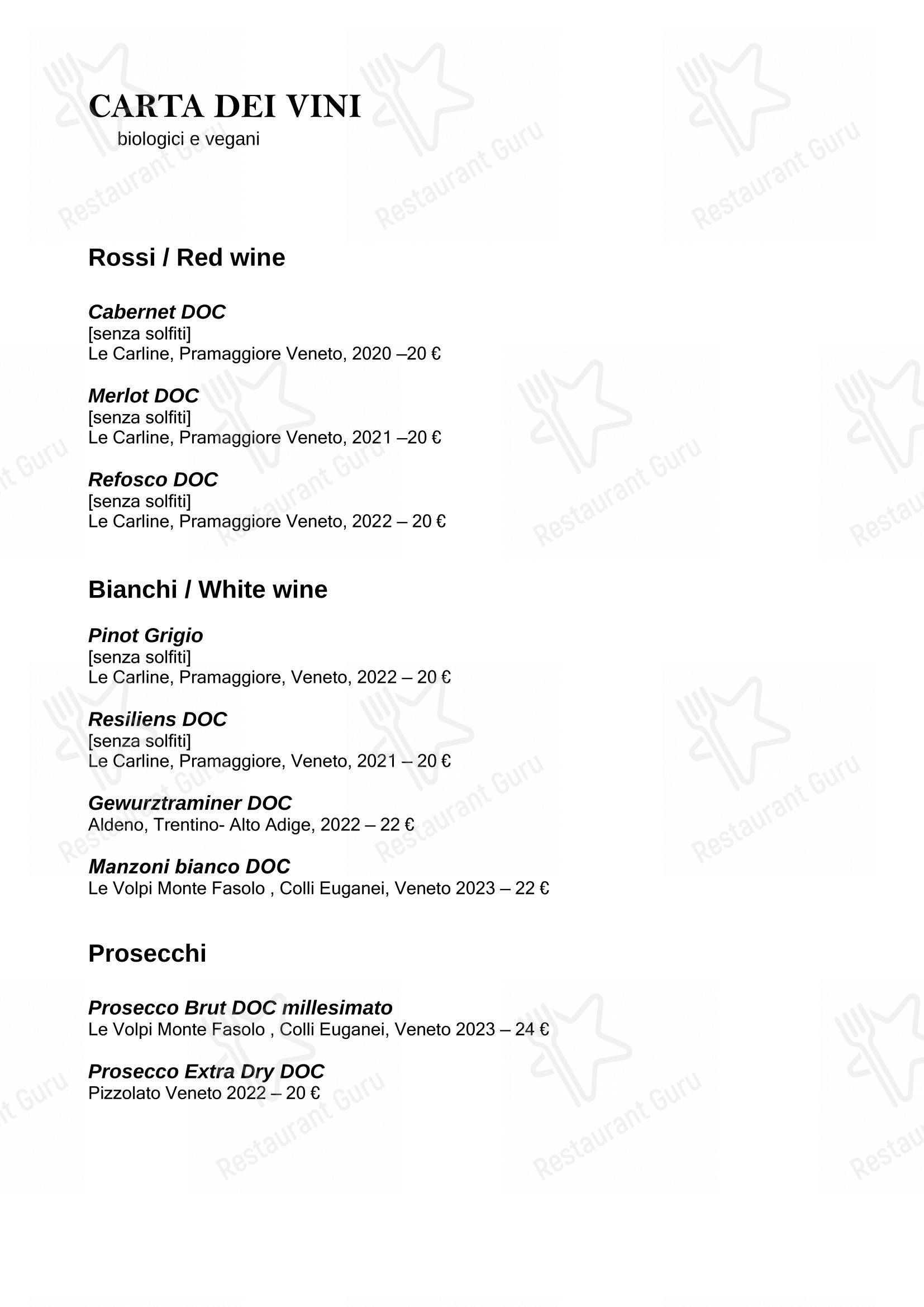 Menu di La Tecia Vegana - 菜单