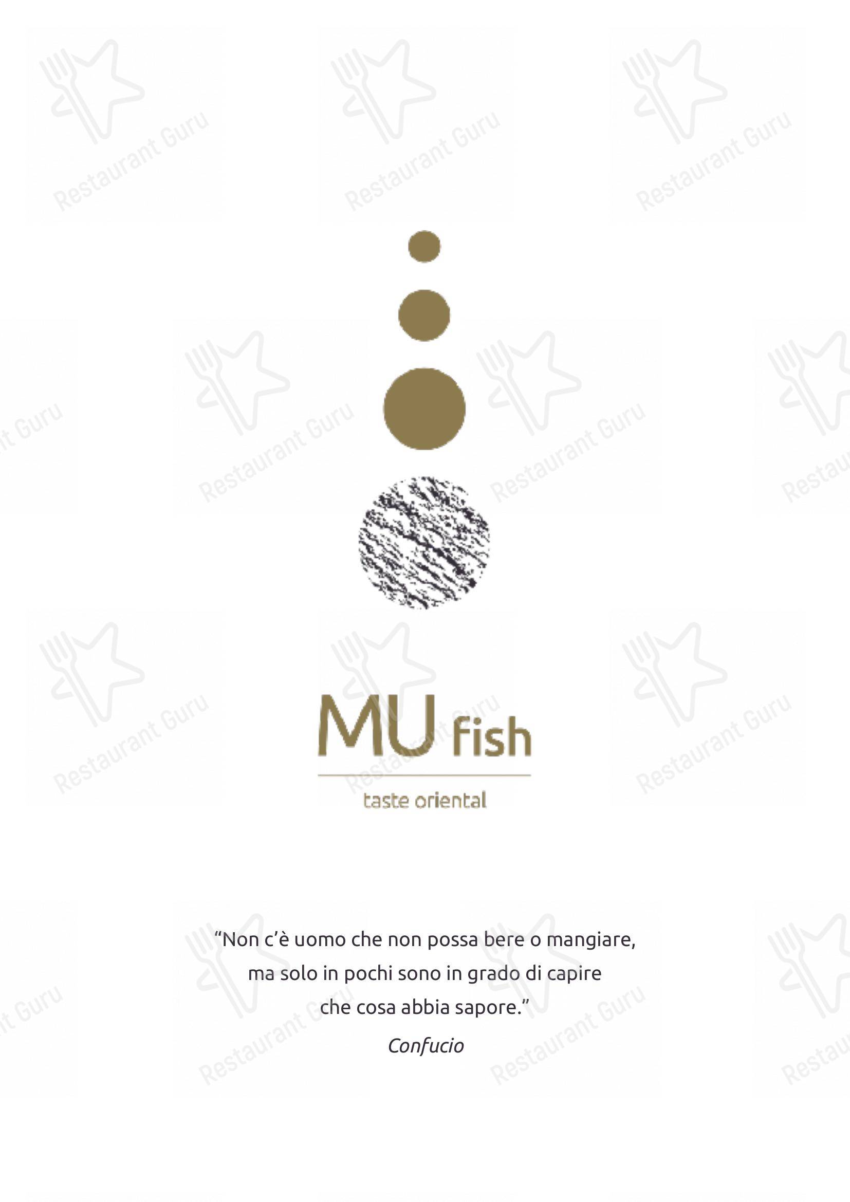 Menu per MU dimsum in Milano