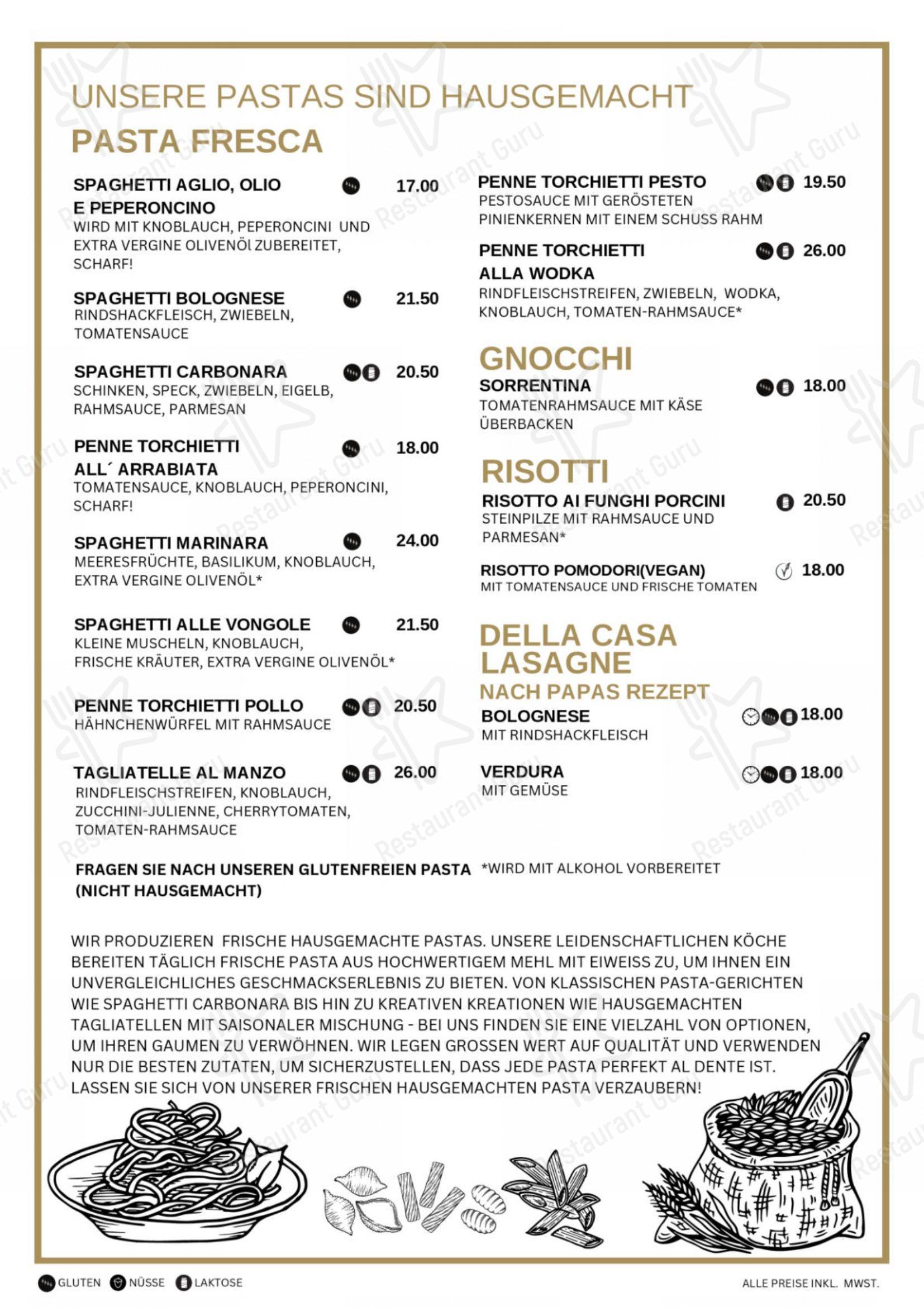 Molini Ristorante & Pizzeria Sarnen in Sarnen - Menu bar