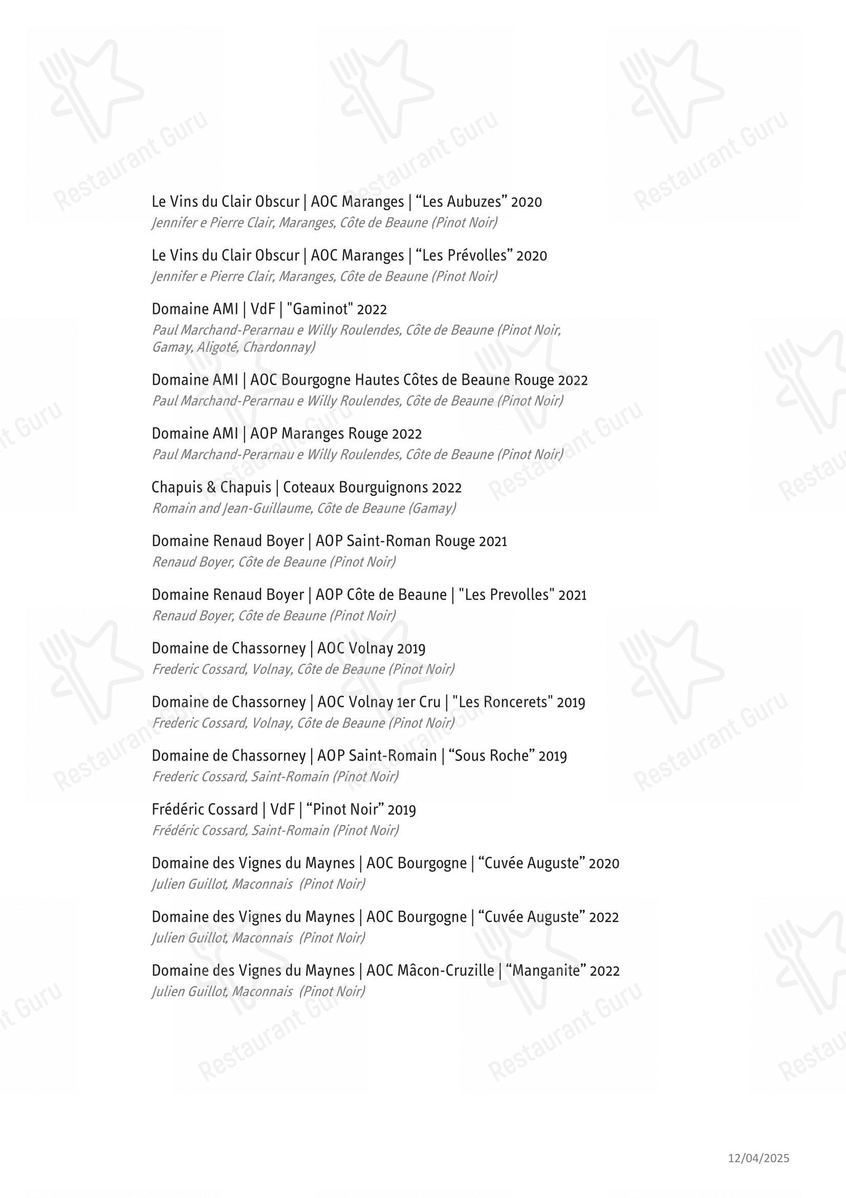 Menu para Oteque em Rio de Janeiro