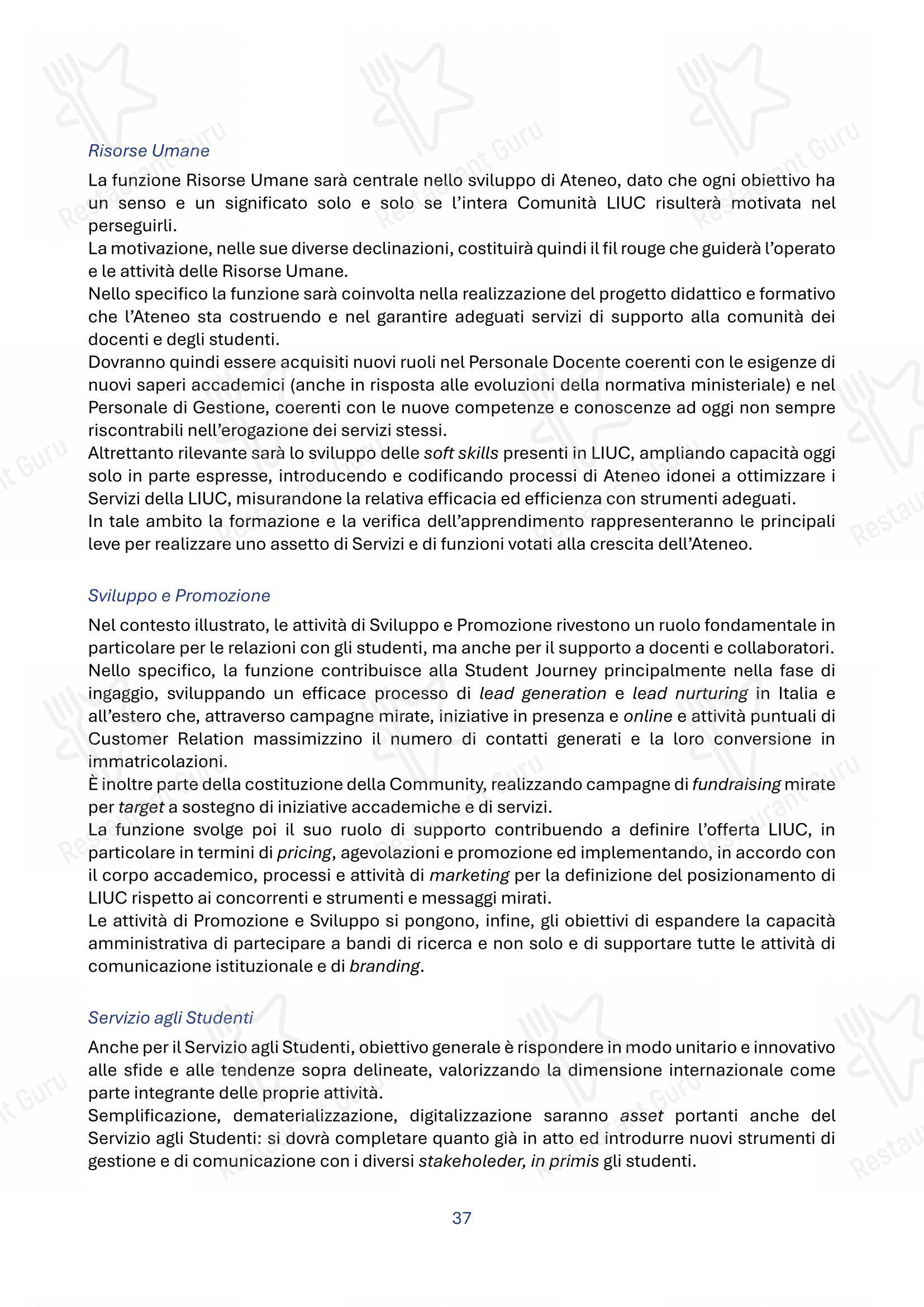 Menu di Panacea - Menu