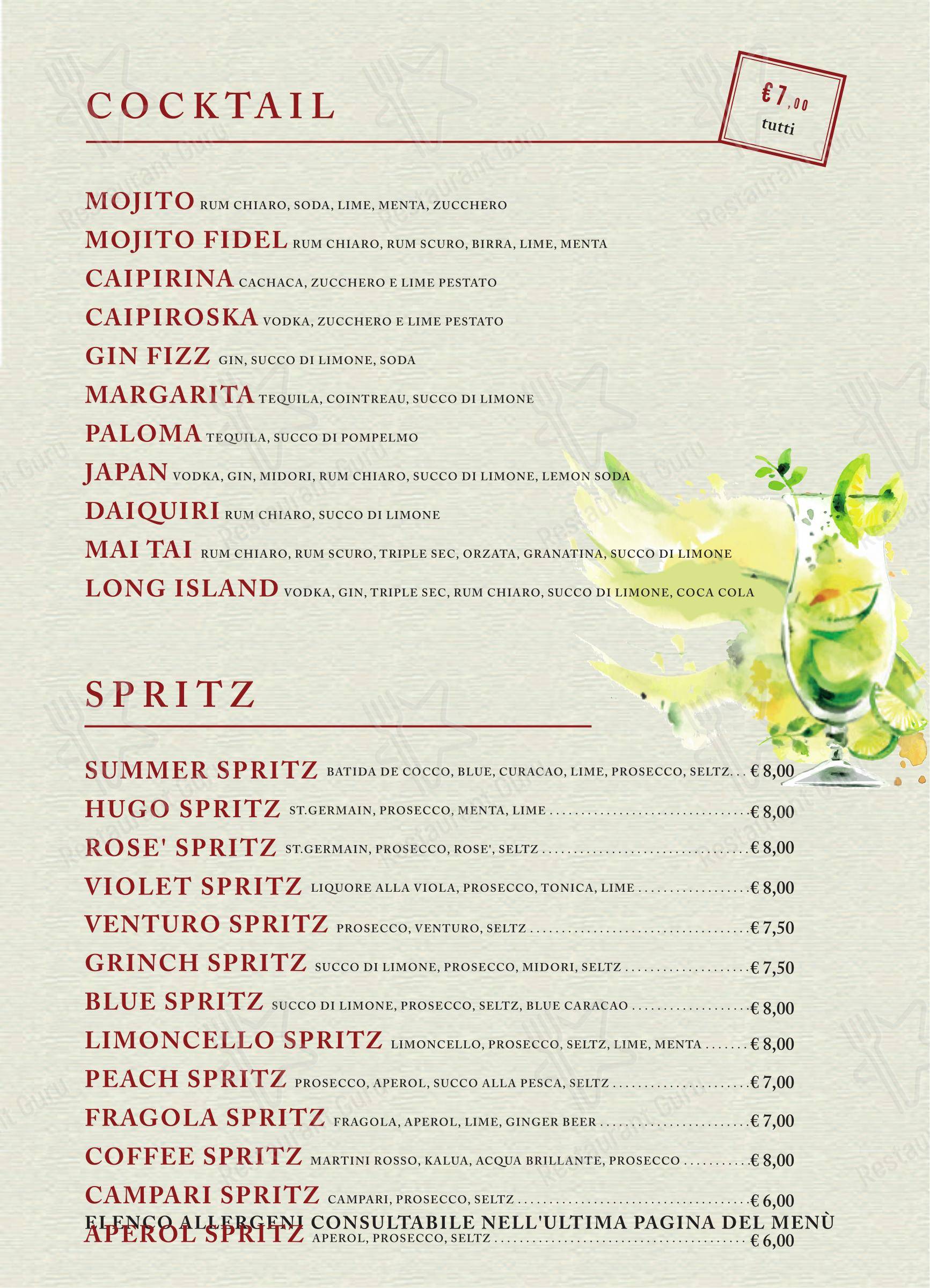 Menu per Paninoteca Ermete di Greco caffè s.r.l. caffè bar
