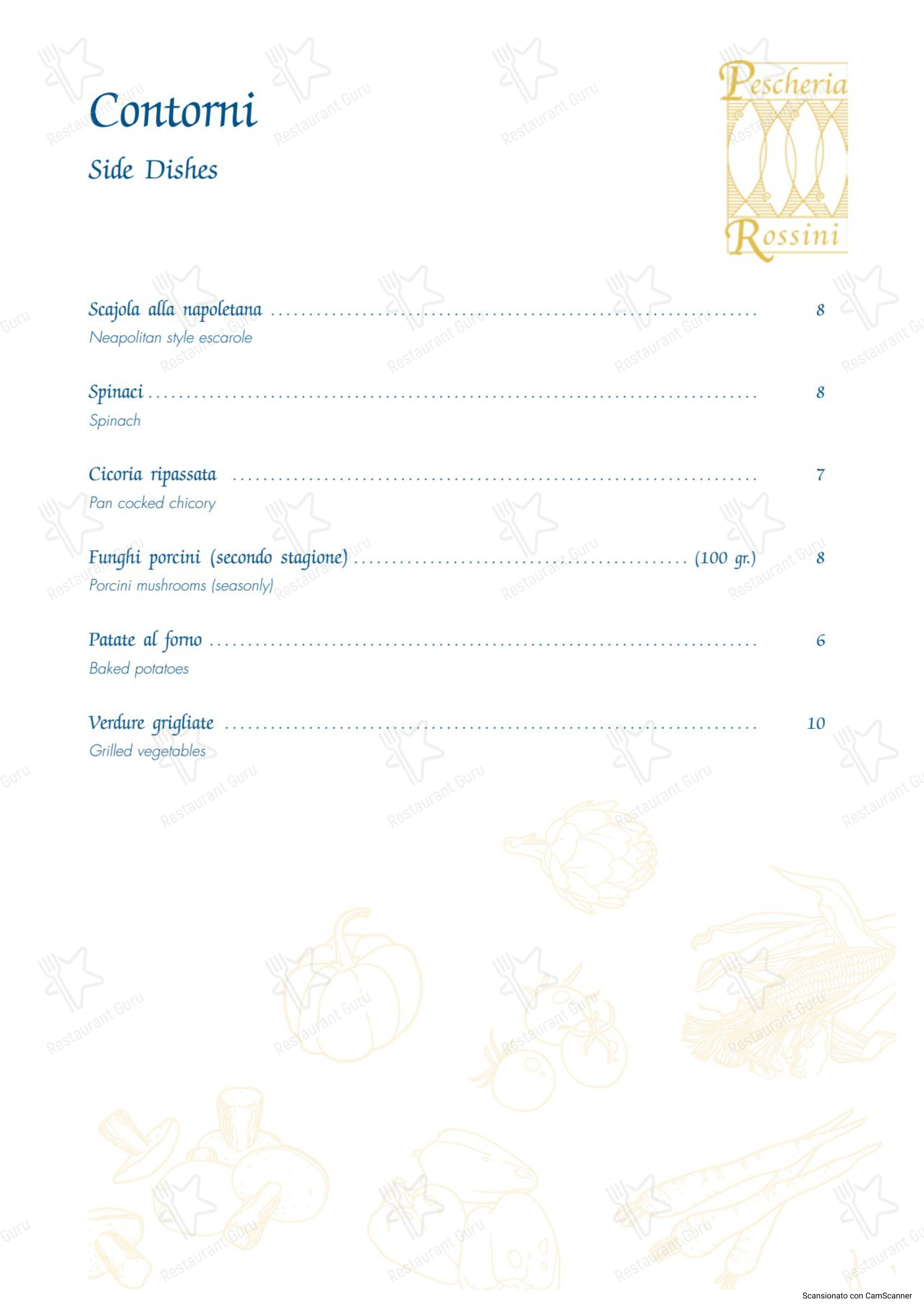 Pescheria Rossini dans Rome - Menu
