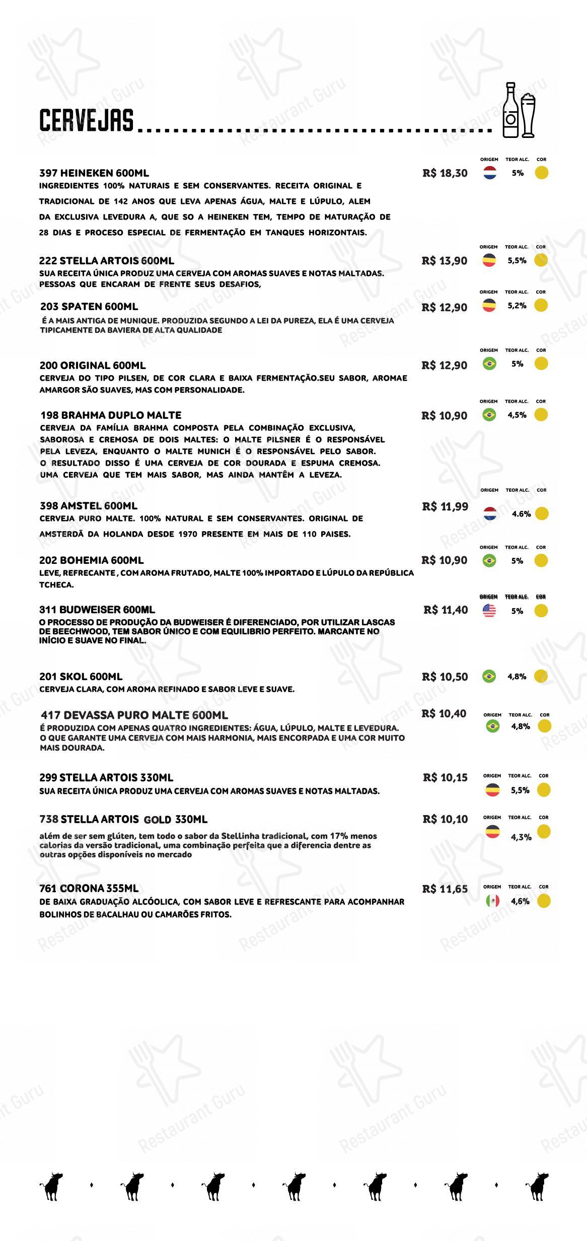 Menu para Picanha do Jonas Aldeota em Fortaleza