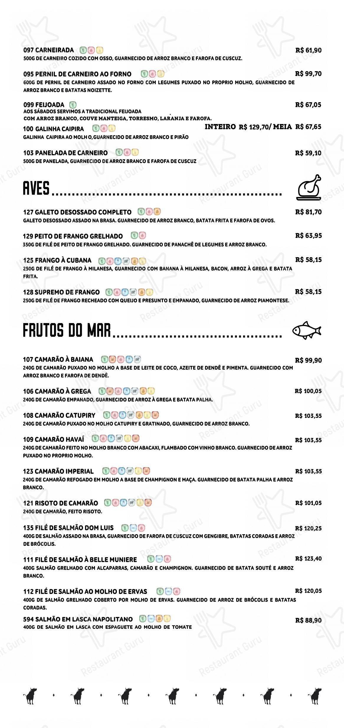 Picanha do Jonas Aldeota - Основное меню