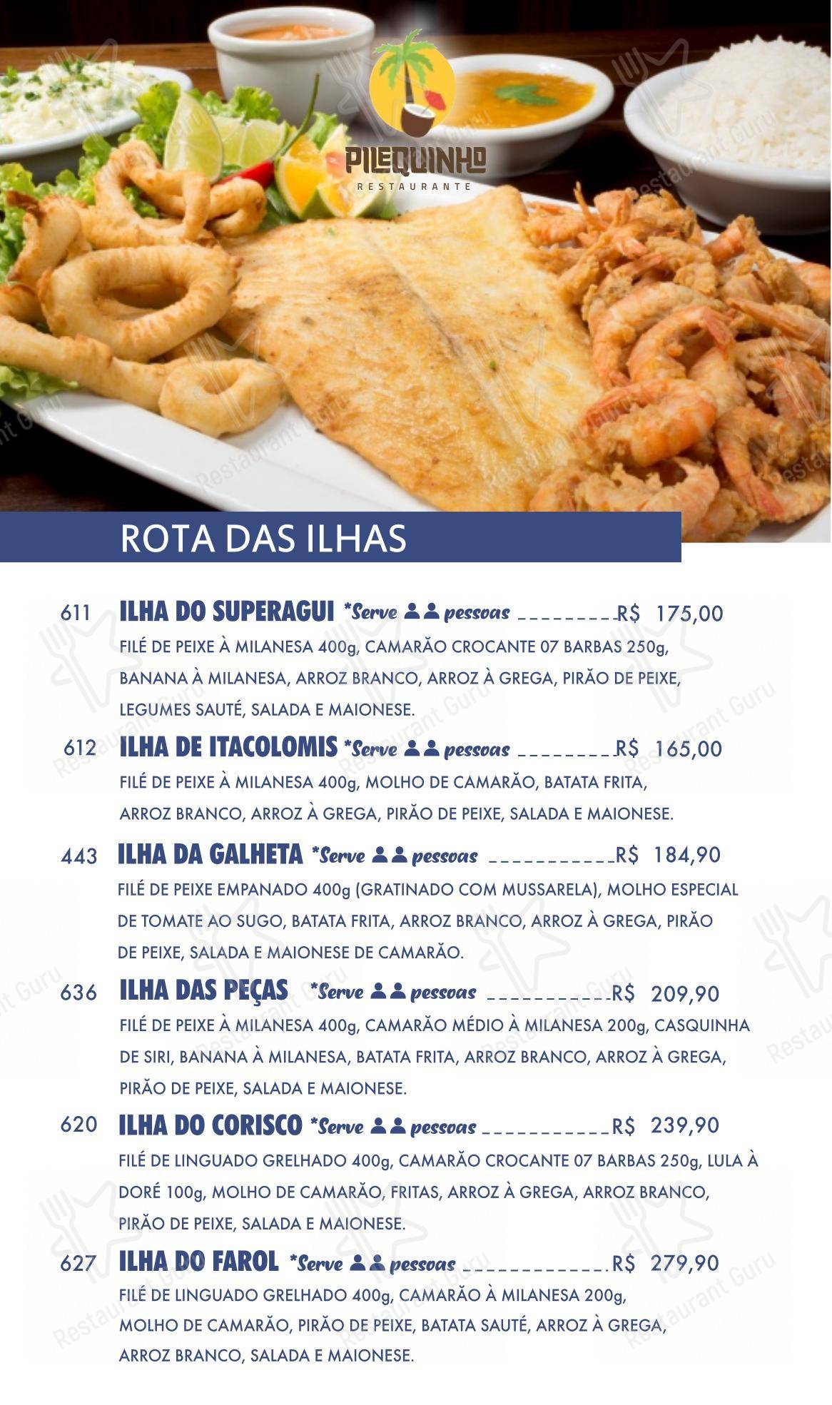 Pilequinho Restaurante - Menu