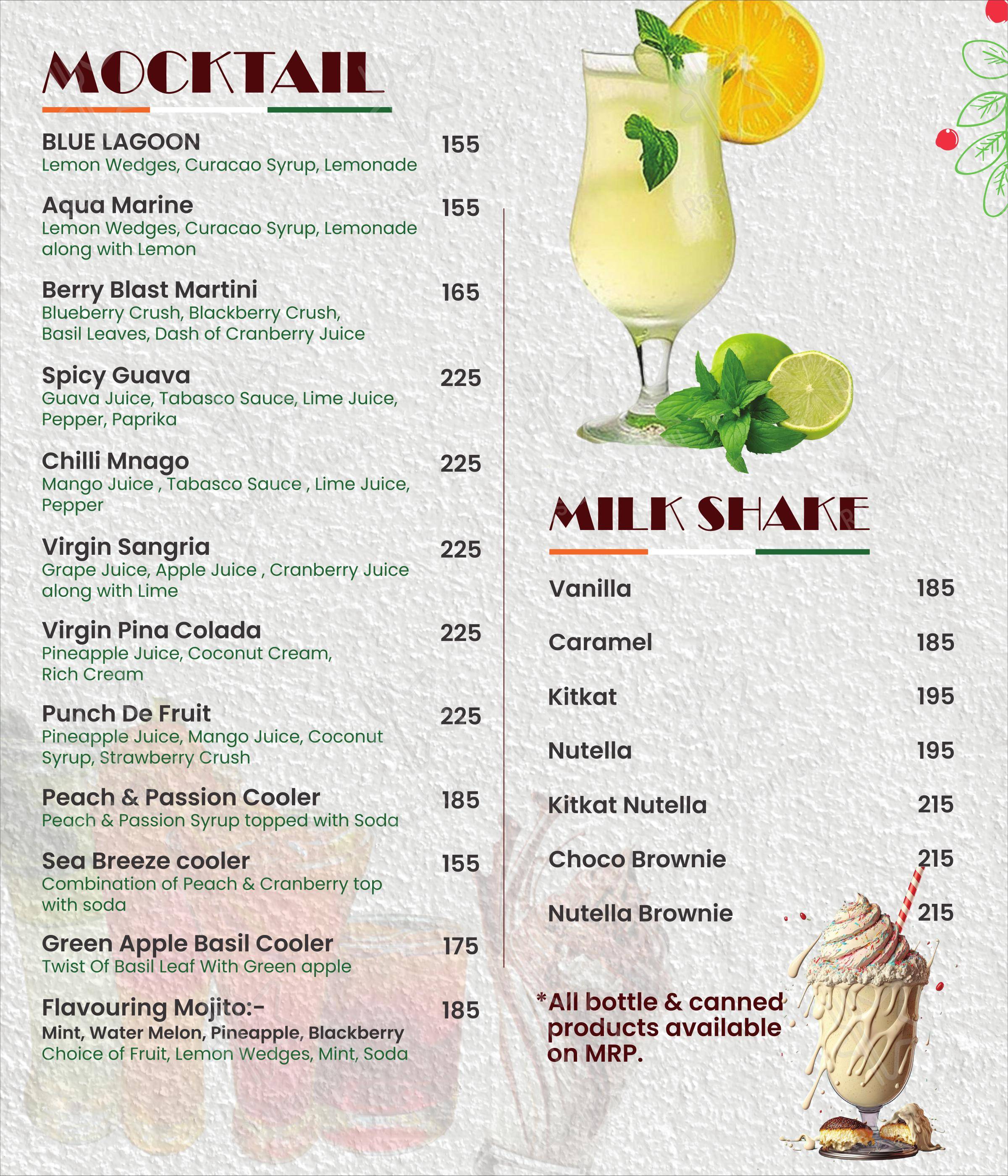 Menu for Pizzaiiolo Wood Fired Pizza SBR in Ahmedabad