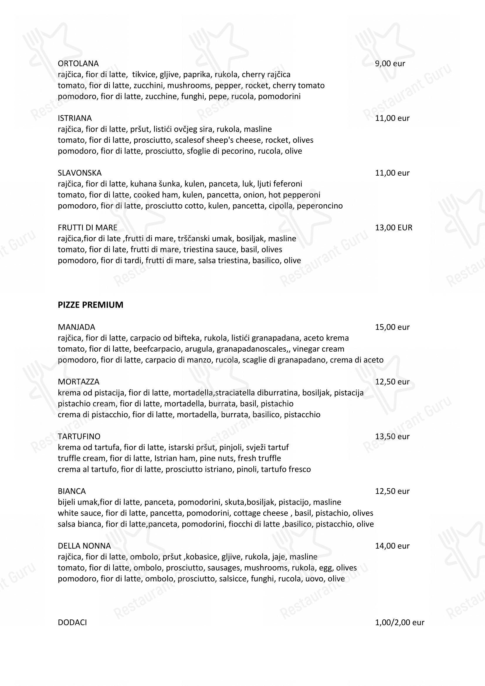 Menu per Pizzeria Laco ristorante