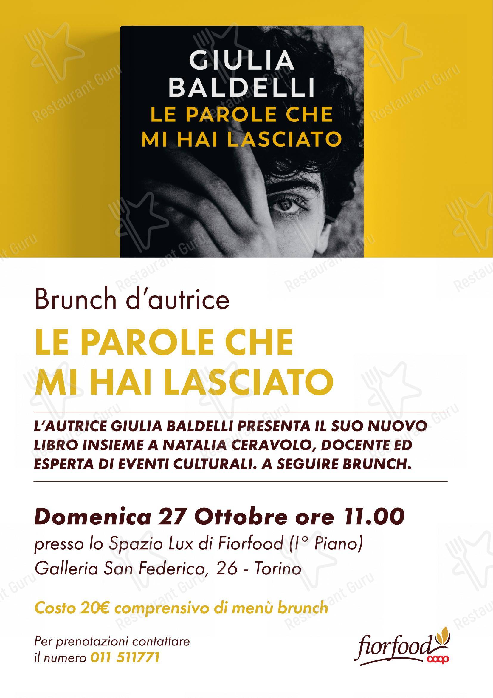 Menu bar per Ristorante Fiorfood by La Credenza ristorante