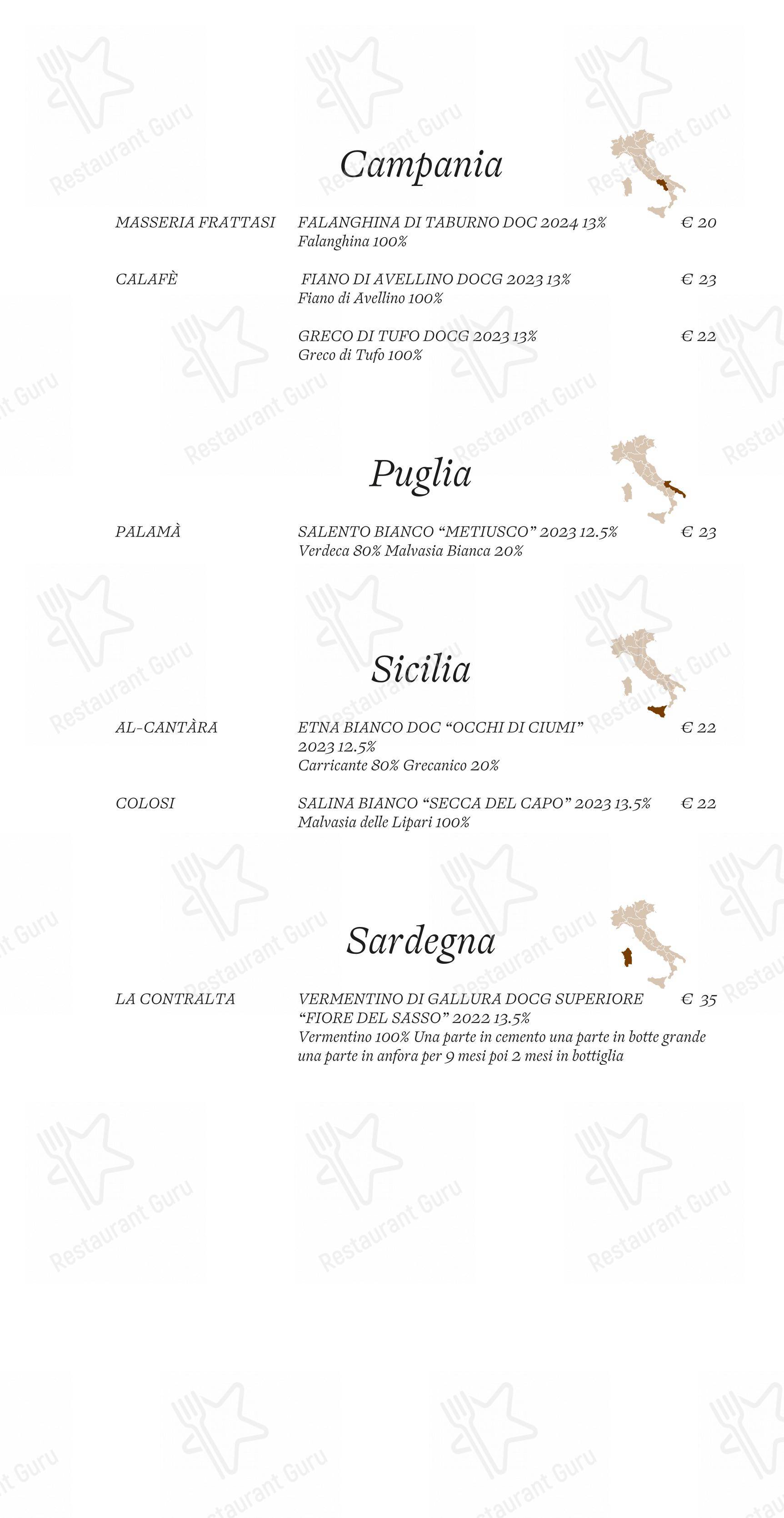 Menu pour Ristorante Little Italy - 菜单