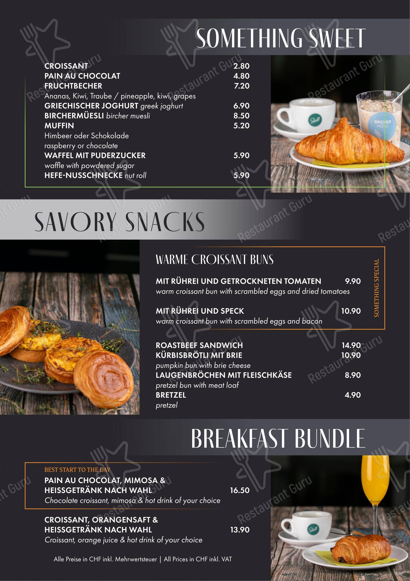 菜单 per Sportsbar & Terrasse in Zurigo