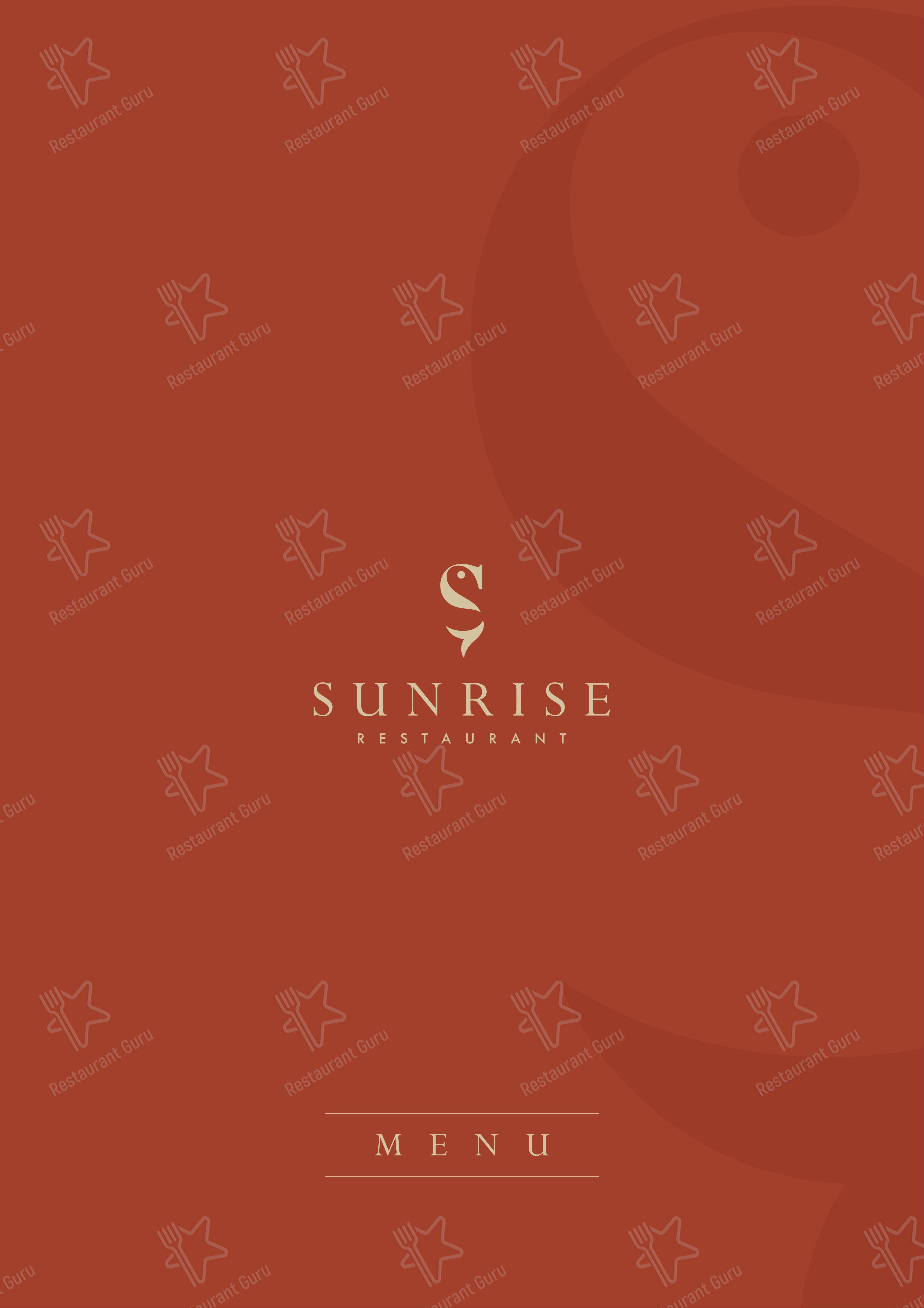 菜单 per Sunrise Restaurant ristorante