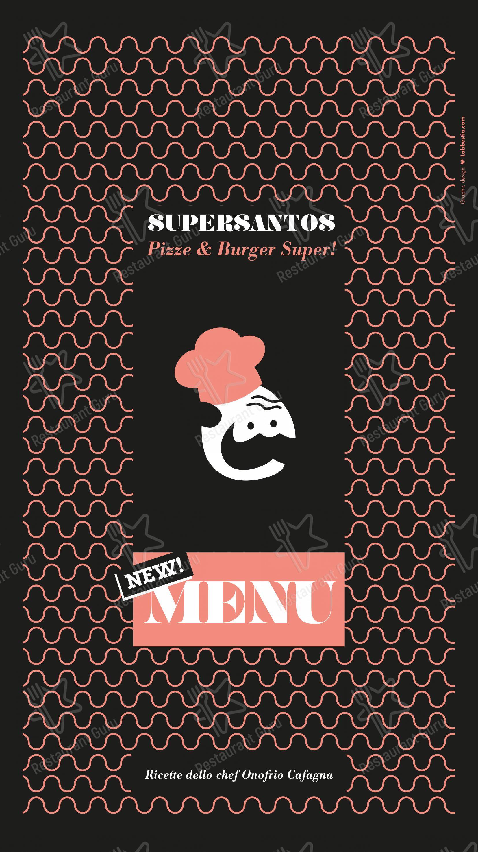 Supersantos Burger in Molfetta - Основное меню