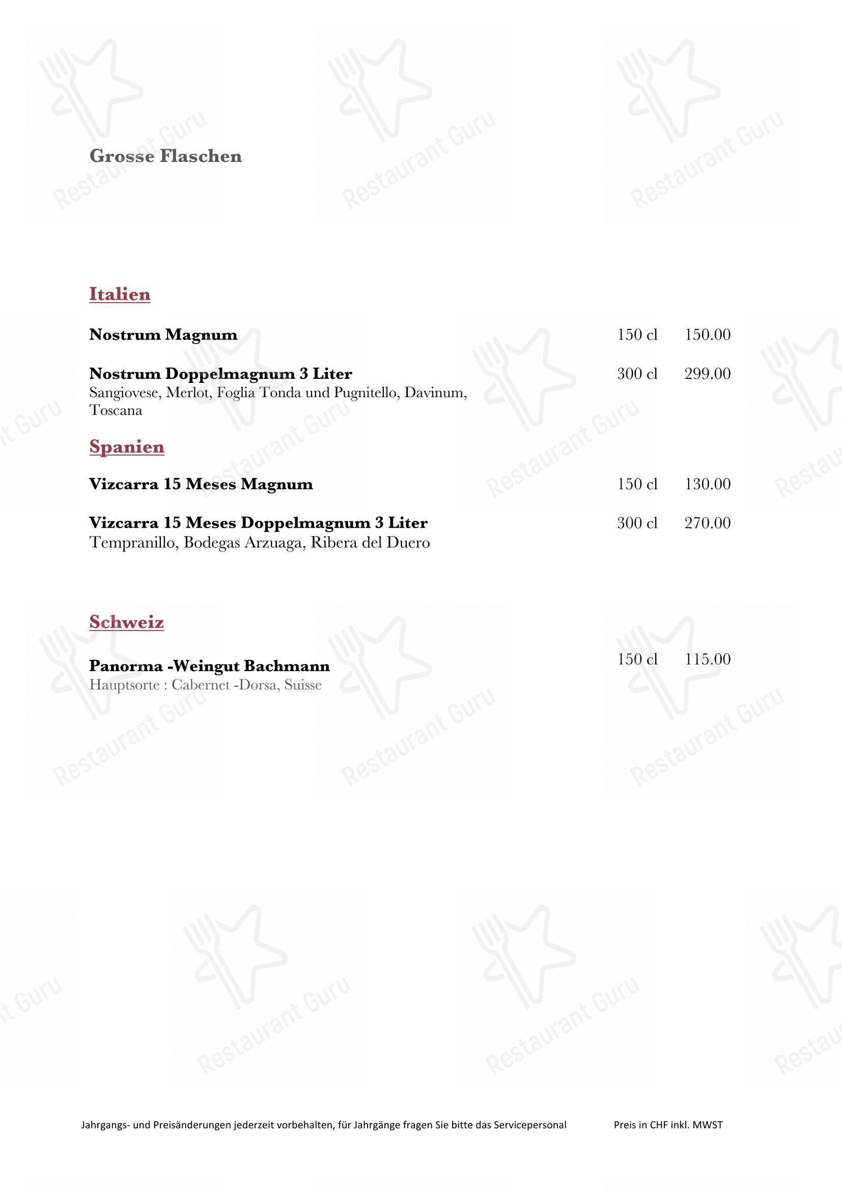Menu di Weinschenke - 菜单