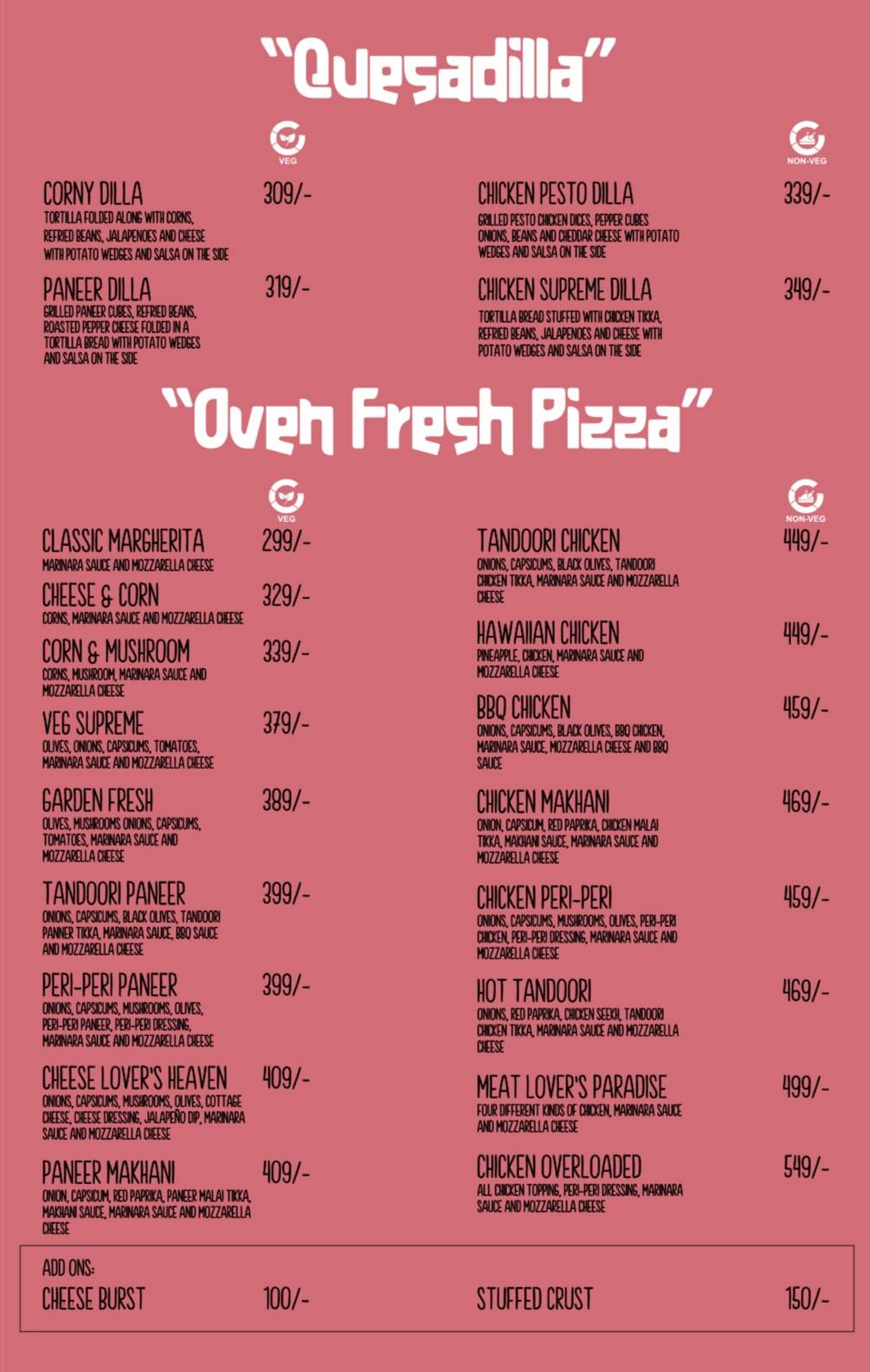 the chocolate room - Patiala menu