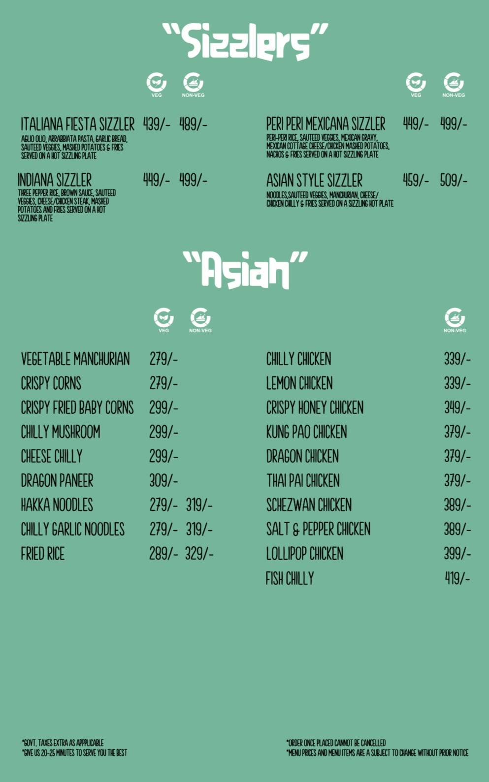 the chocolate room - Patiala menu